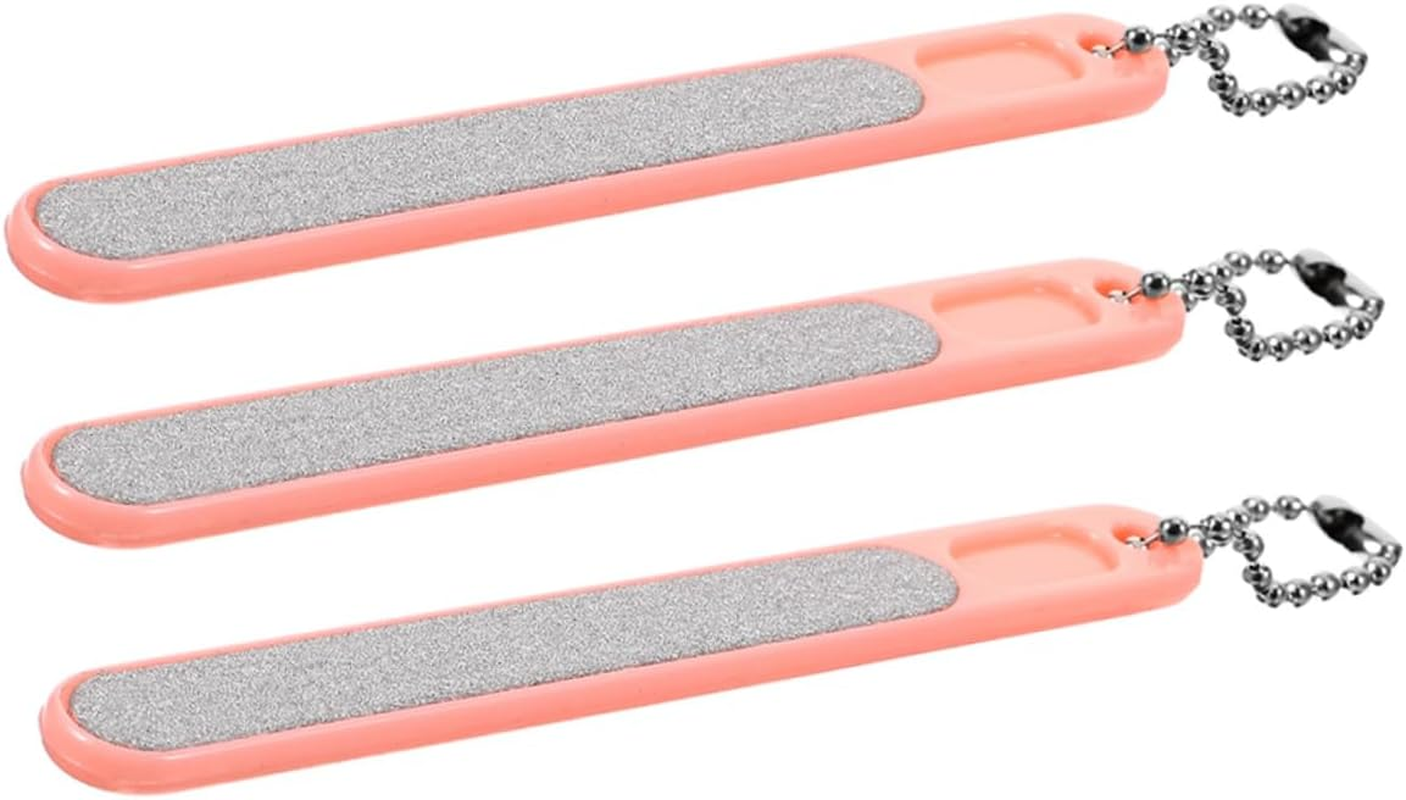 BESTYASH 3Pcs Natural Thick Fingernail Files Coarse Grit Nail File Nail Buffer Travel for Women image number 5