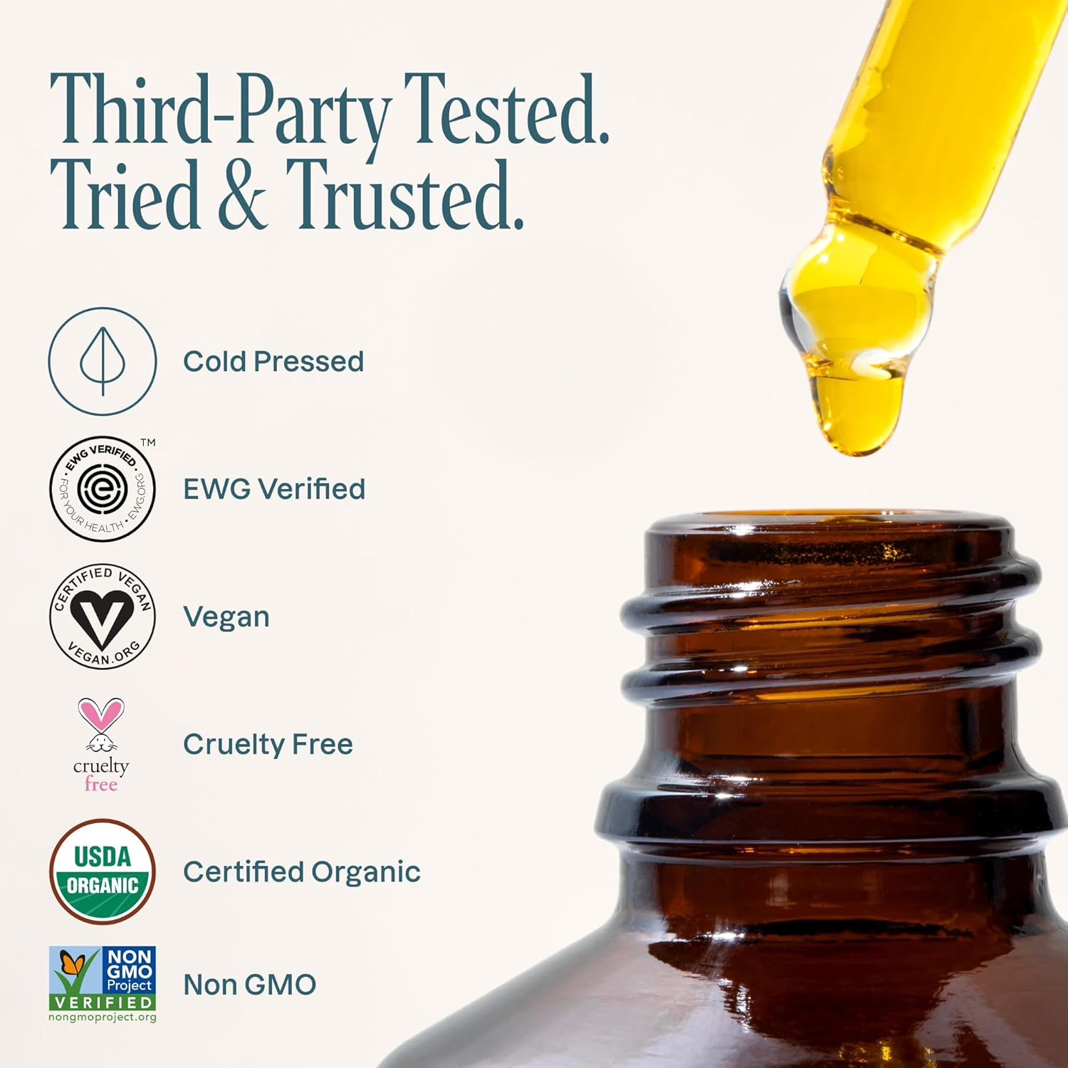 Cliganic Organic Rosehip Seed Oil for Face, 100% Pure | Natural Cold Pressed Unrefined Non-Gmo | Carrier Oil for Skin, Hair & Nails image number 4