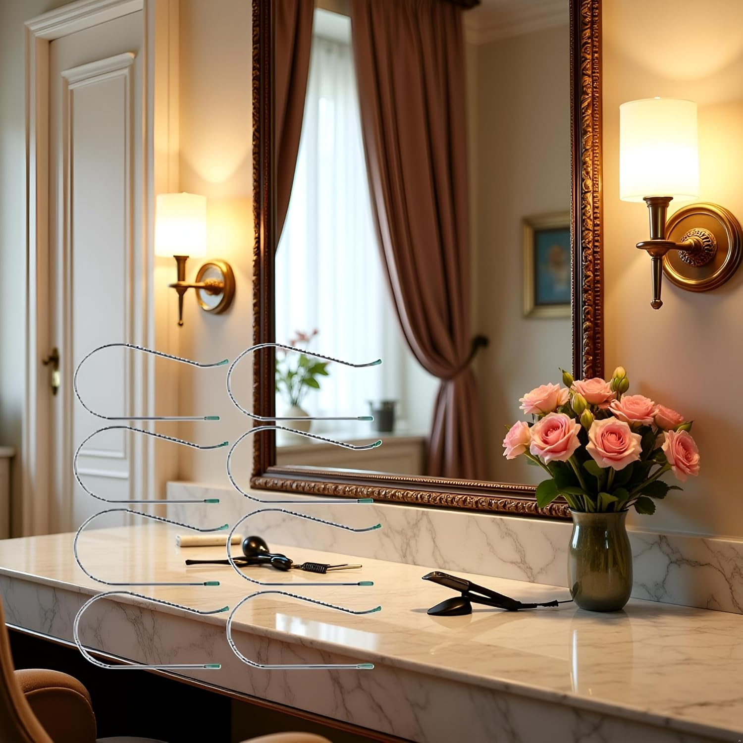 8 Pcs Hot Curler Clips Replacement Kit, Hot Roller Replacement, Hot Roller Clips Rollers Securing Pins Fits 2 Inch Hot Rollers, Styling Tools