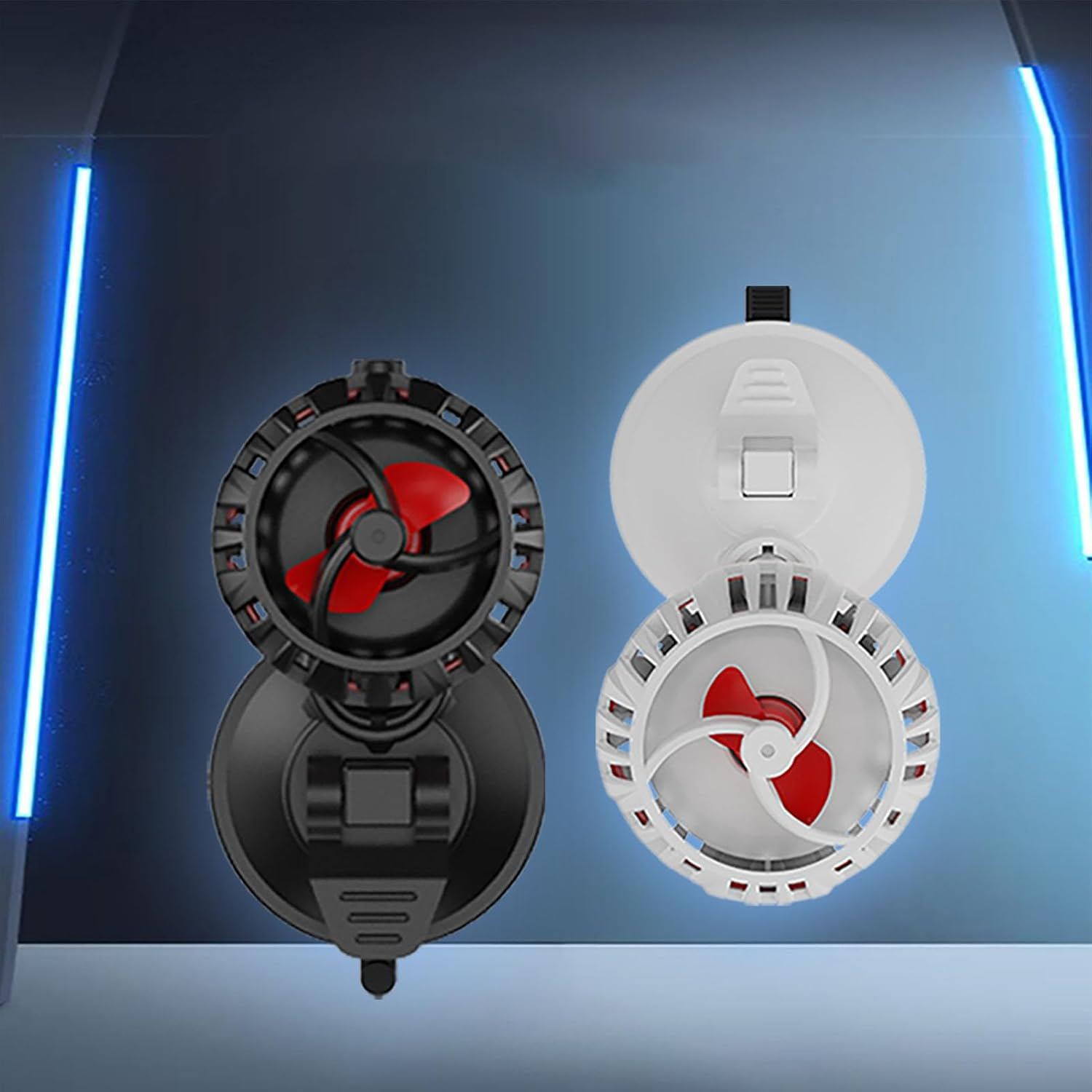 Aquarium Wave Maker, 4 Gears Adjustable Circulation Pump for Saltwater and Freshwater Fish Tank, Power Head (Black) (White) image number 3