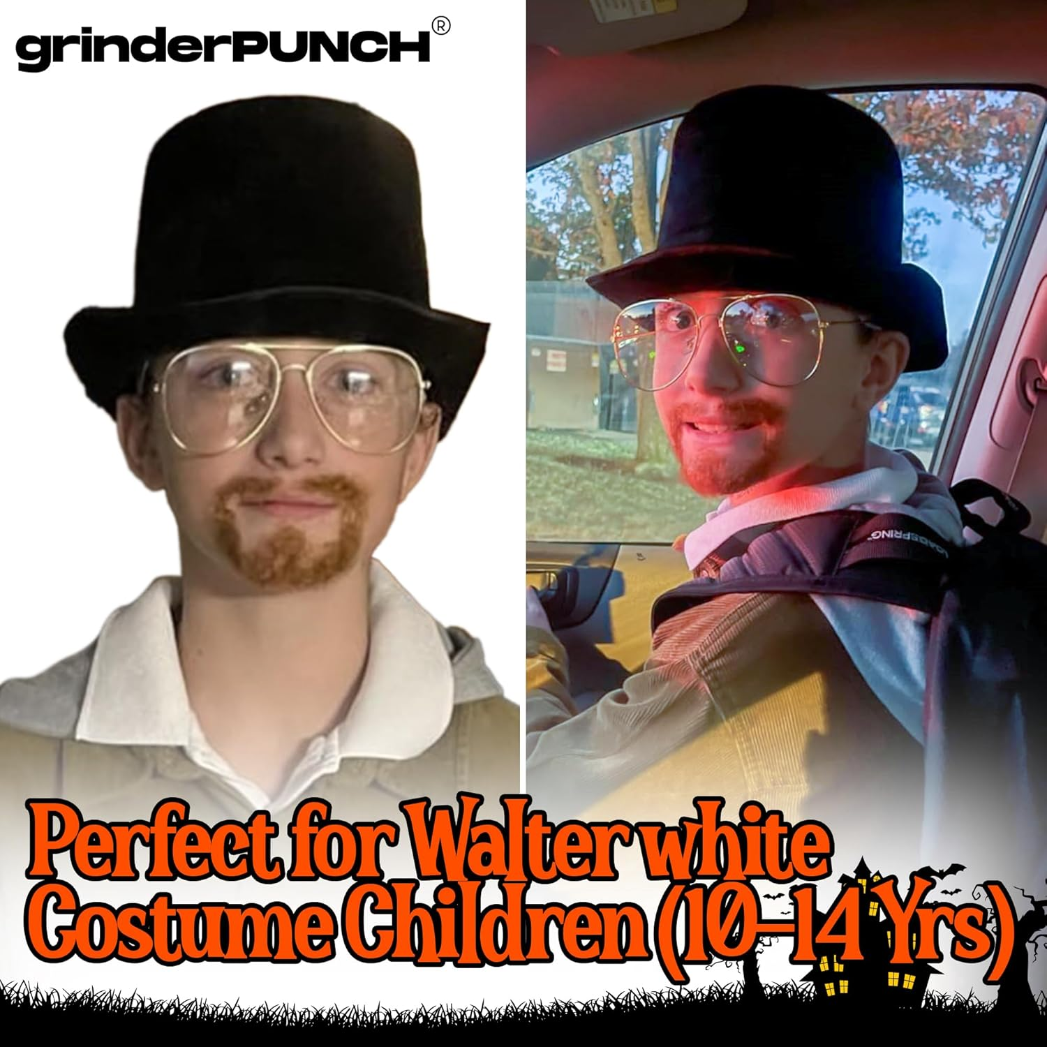 Grinderpunch New Non- Premium Aviator Clear Lens Glasses Gold image number 1