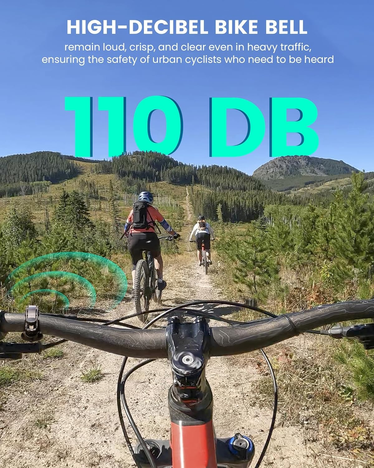 Bike Bell Compatible with Airtag, Loud Hidden Bicycle Bell for Adults and Kids, Compatible with Road Bikes, Mountain Bikes, Cross Bike, Etc., Handle Inner， Fit 22.2, 25.4, 31.8Mm Handlebars image number 4