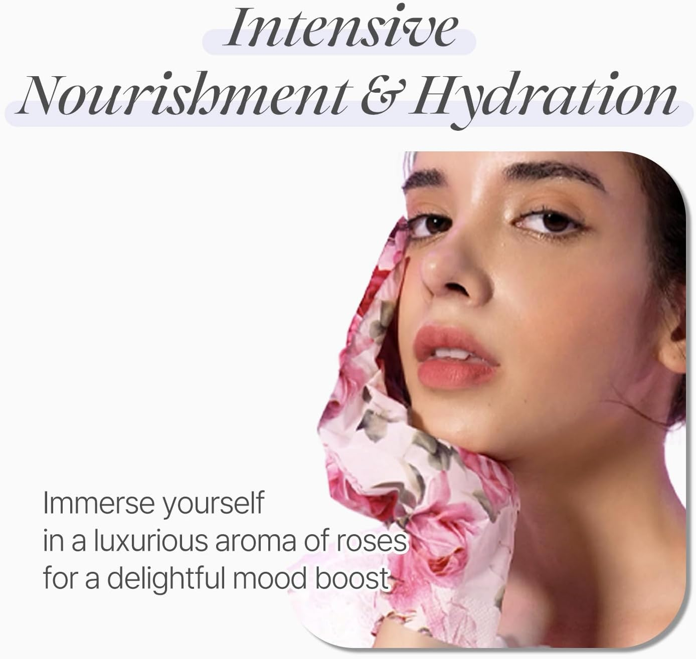 PETITFEE Rose Petal Satin Hand Mask (5Pairs) - Intensive Nourishing, Moisturizing Gloves, Rose Scented Hand Repair Masks with Peptide, Collagen, Shea Butter for Silky Smooth Hand Treatment image number 1