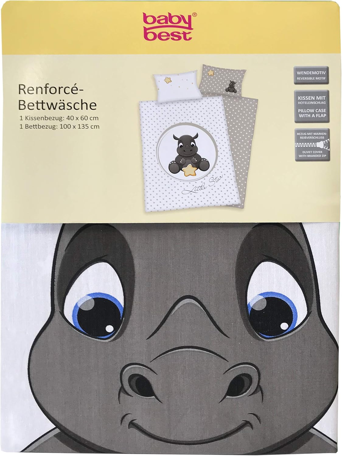 Herding Bedding-Set, Cotton, White, 40 X 60 Cm, 100 X 135 Cm image number 1