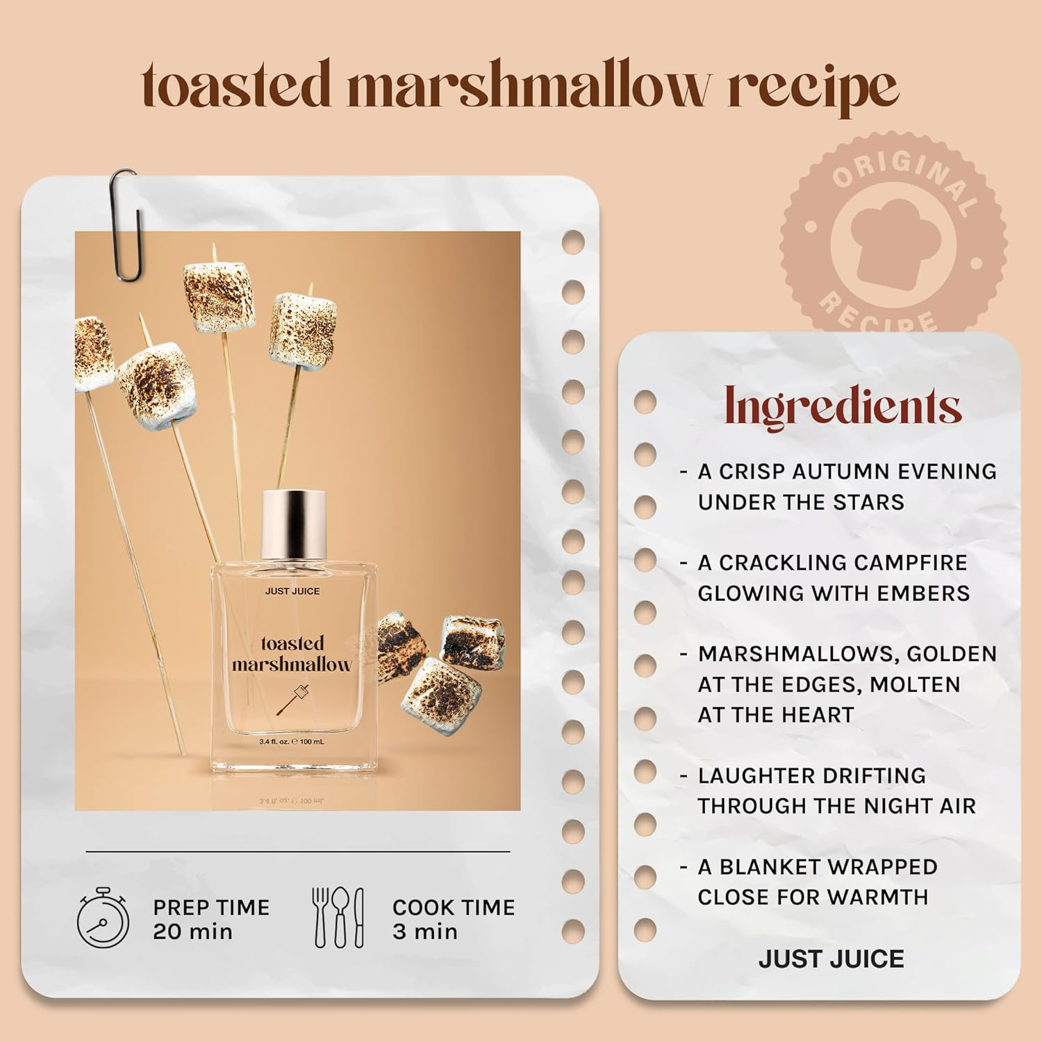 Just Juice Toasted Marshmallow - Vanilla Perfume for Women and Men - Gourmand Perfume with Caramel, Marshmallow, Amber Notes - 3.4 Oz image number 5