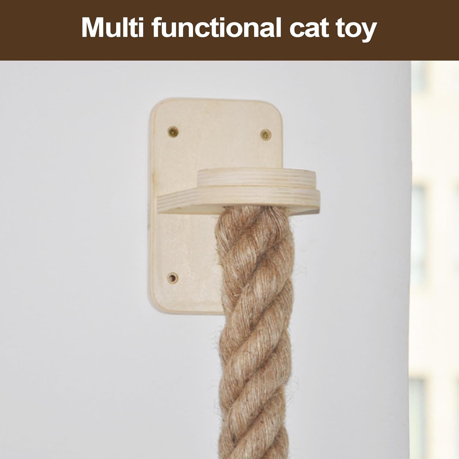 Wezalget Ceiling Cat Climbing Rope - Climbing Ladder for Kittens, Stairs Jumpers for Pets and Resting Platforms