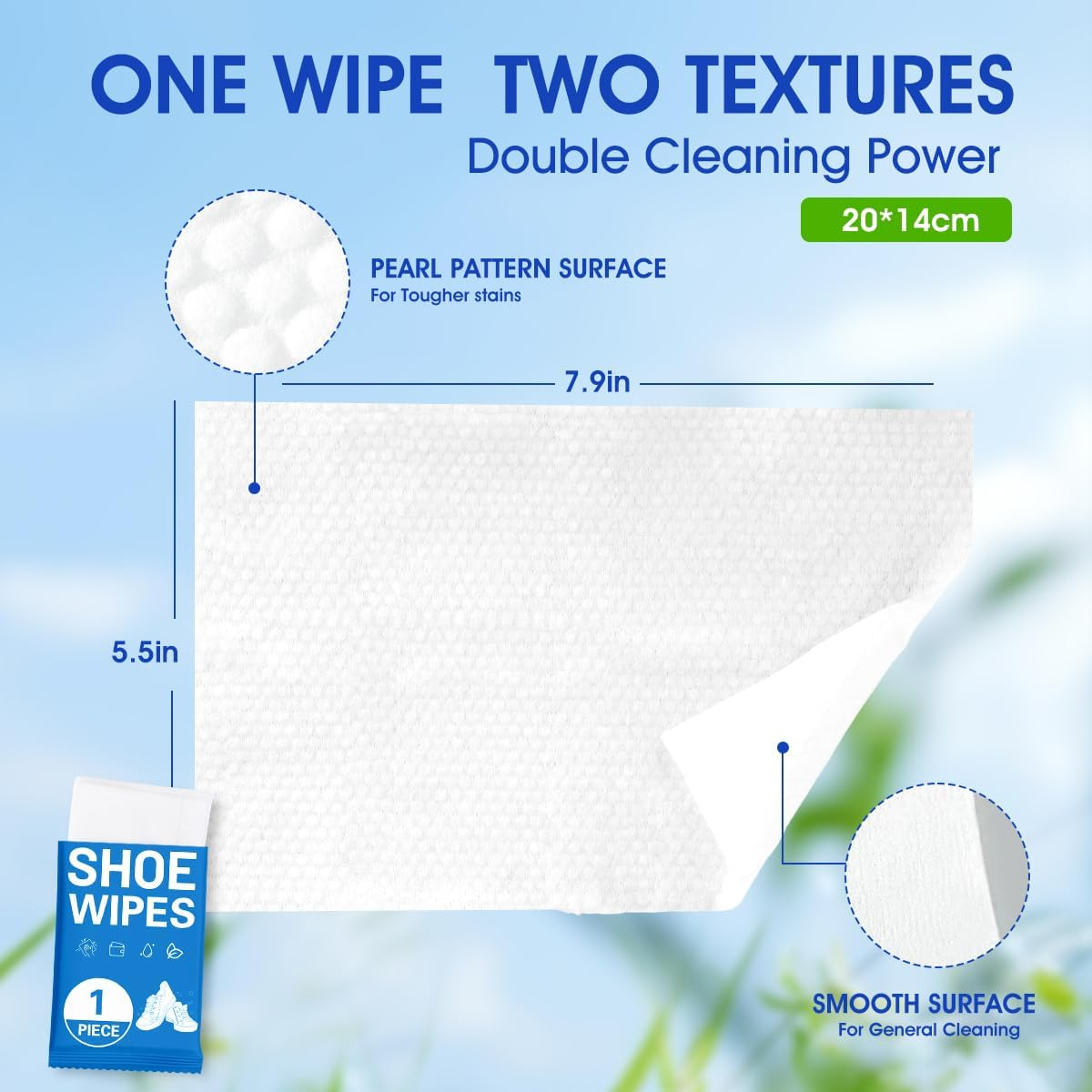 AROIC 50 Pack Shoe Cleaner Wipes, Sneaker Quick Wipes Heavy Duty Stain Removal for Leather, Febric, Canvas & Mesh, Travel Portable Single-Use Cleaning Wet Wipe, Essential Shoe Cleaning Supplies image number 3