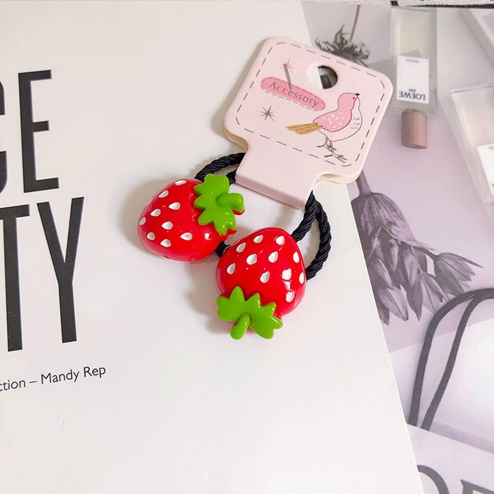 LLHDKF Rurili Mini Resin Strawberry Flat Back for Scrapbooking Embellishment DIY Craft Decors Hair Accessories 50 Pcs（A） image number 3