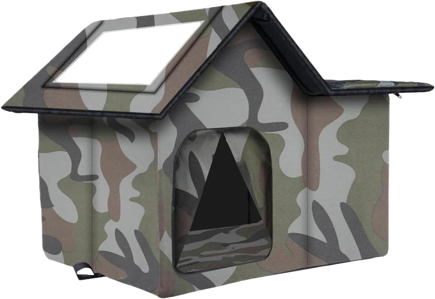 Outdoor Cat House - Semi-Closed Kitten House, Weatherproof Outdoor Cat Nest, Cosy Sleeping Home, Warm, Portable image number 5