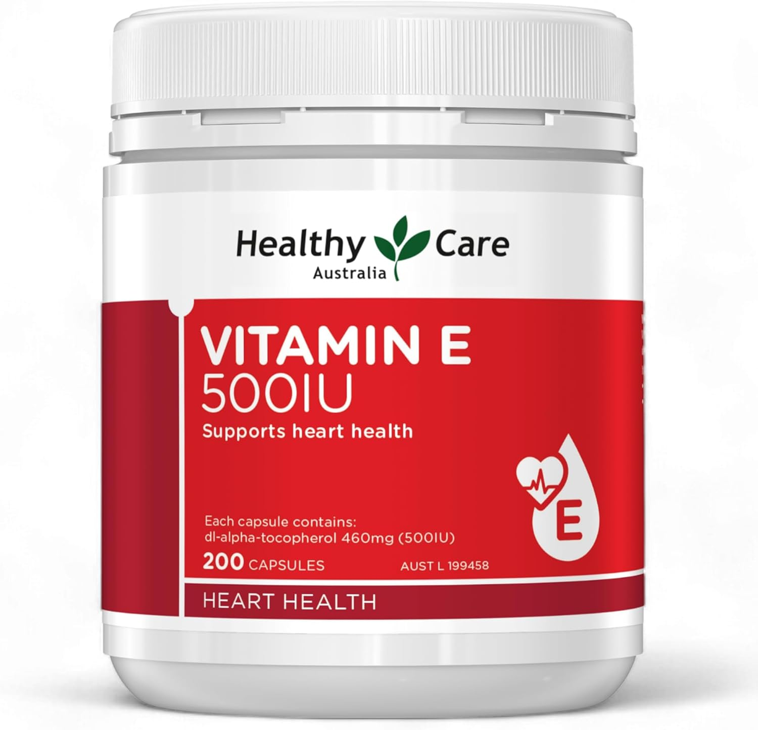 Healthy Care Vitamin E Capsule 500IU - Supports Heart Health and Provides Antioxidant Protection - Premium Quality Dietary Supplement - 200 Capsules image number 6