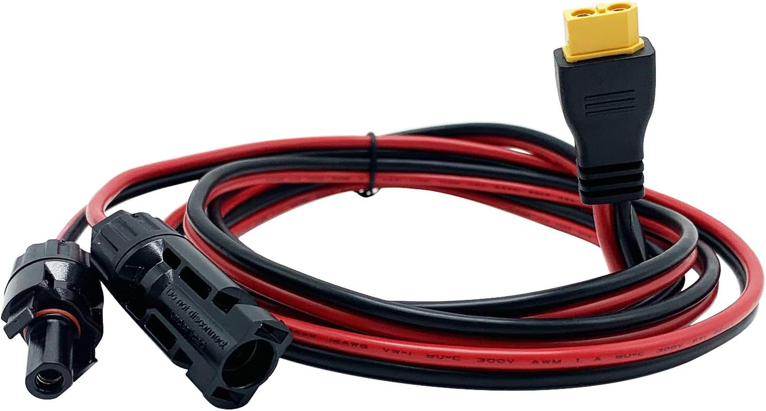 3M Solar to XT60-F Extension Cable 12AWG, Solar Panel to Battery Adapter, for Portable Power Station,Generator image number 5