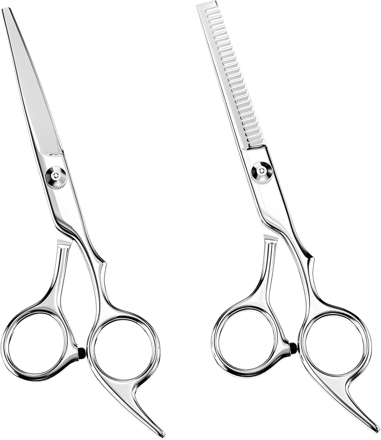 Uootach 2 Pieces Hairdressing Scissors, Ultra Sharp and Precise Cutting Styling Scissors, Thinning and Shaping Scissors Suitable for Home Hairdresser Hairdressing image number 1