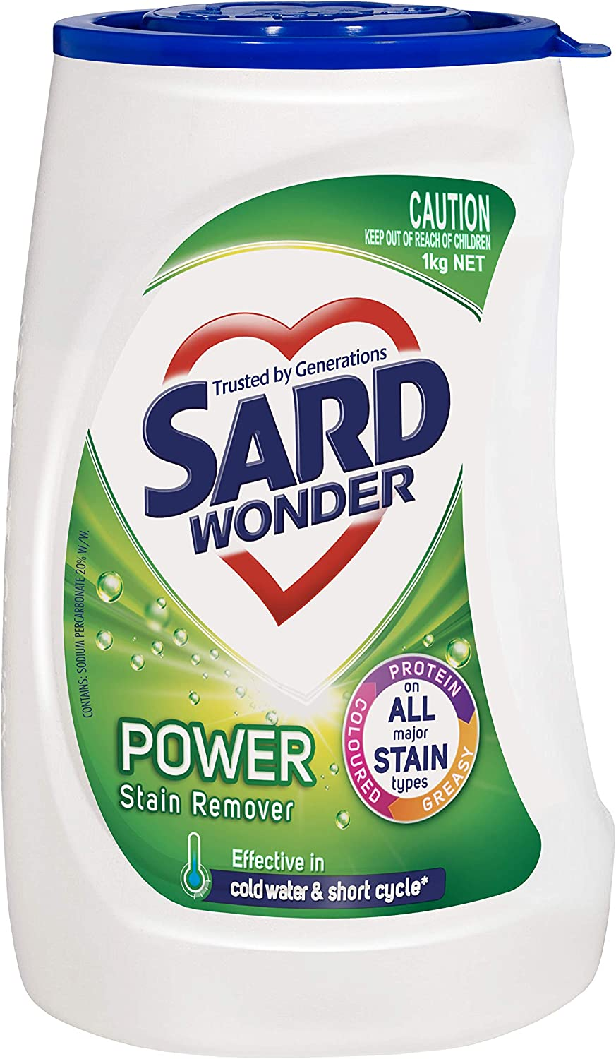 Sard Power, Stain Remover Powder, Antibacterial Soaker, In-Wash Booster, 1Kg (Pack of 2) image number 6