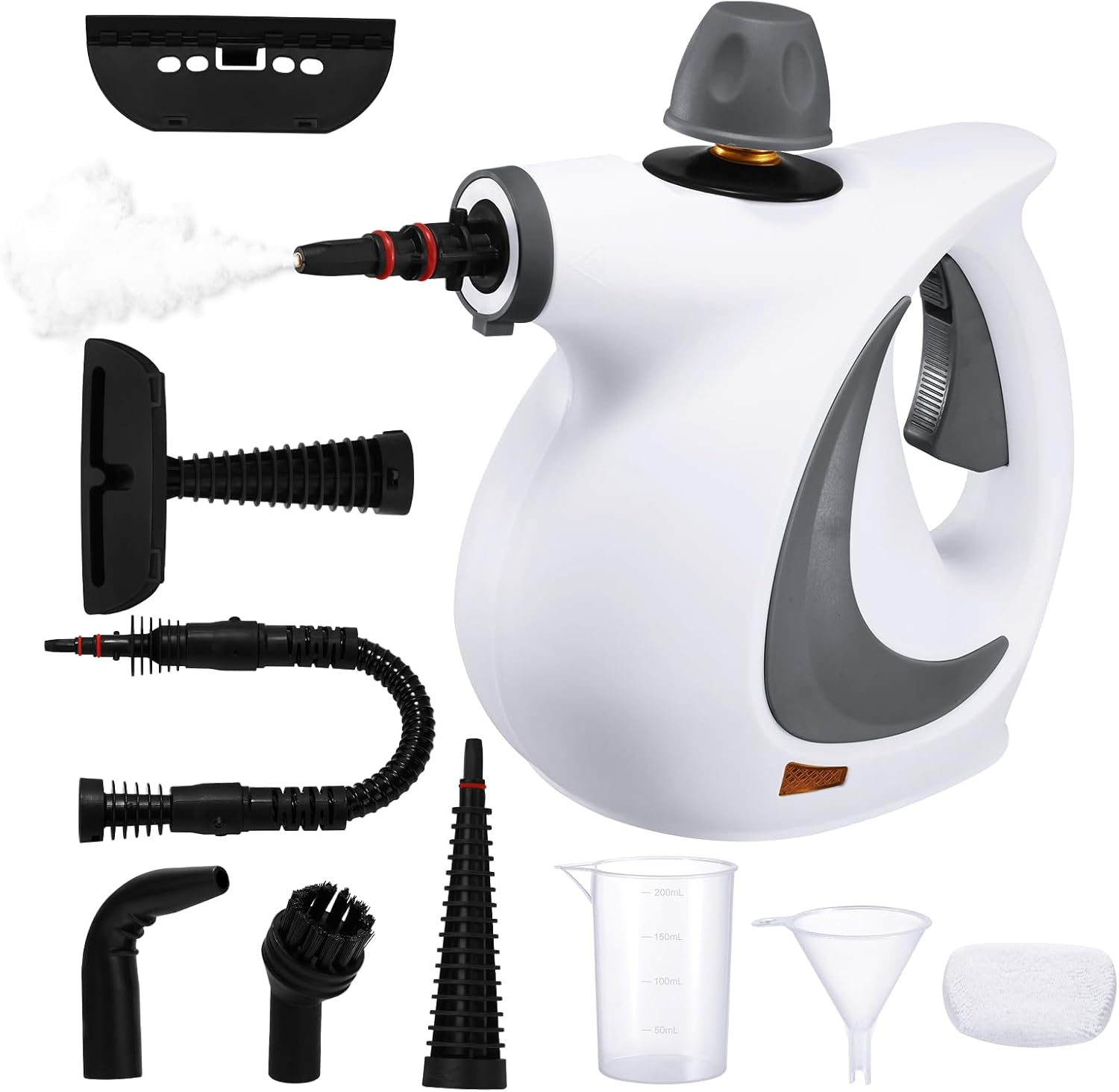 Airelax Steam Cleaner Handheld Multi-Purpose Handheld Steamer Portable Hand Held Steam Cleaner with Safety Lock for Stain Removal, Home&Car Clean with 10 Accessories Includes Nozzles, Brushes, Funnel image number 5