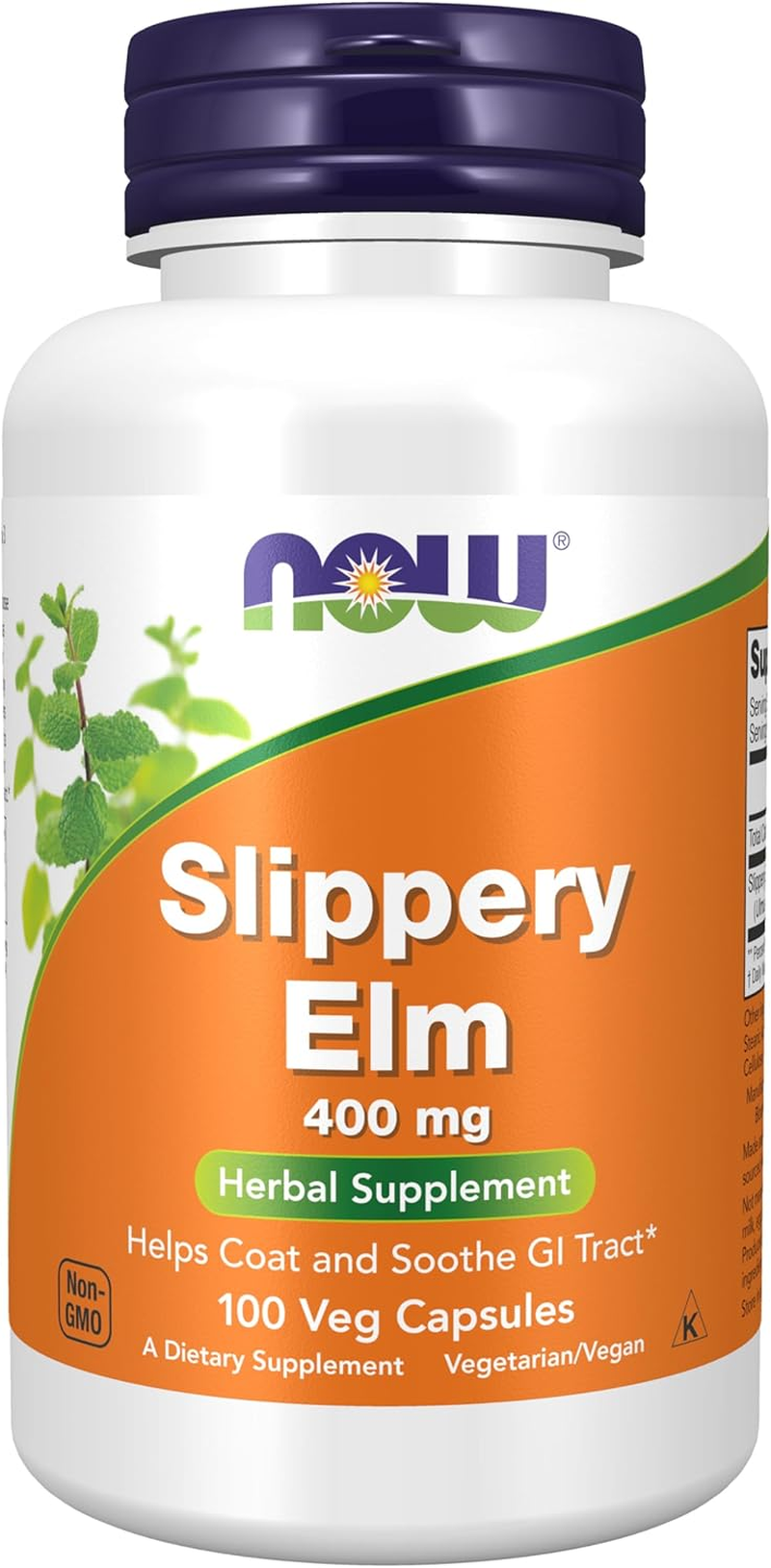 NOW Supplements, Slippery Elm (Ulmus Rubra) 400 Mg, Herbal Supplement, 100 Veg Capsules image number 5