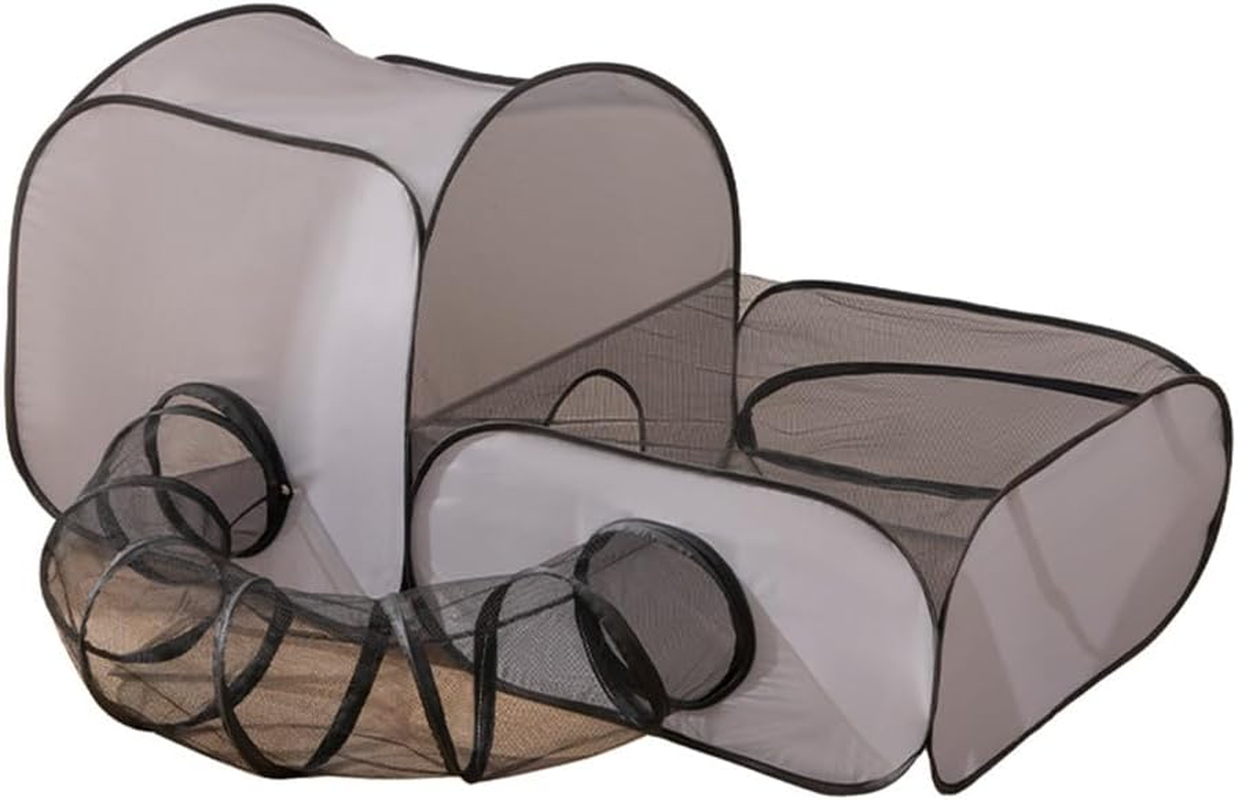 Pet Fences with Surround Tunnel, Foldable Portable Pet Fence Tent, Multifunctional Cat Fence Tent, Breathable Soft Edges for Indoor or Outdoor Use, Full Surround Design image number 4