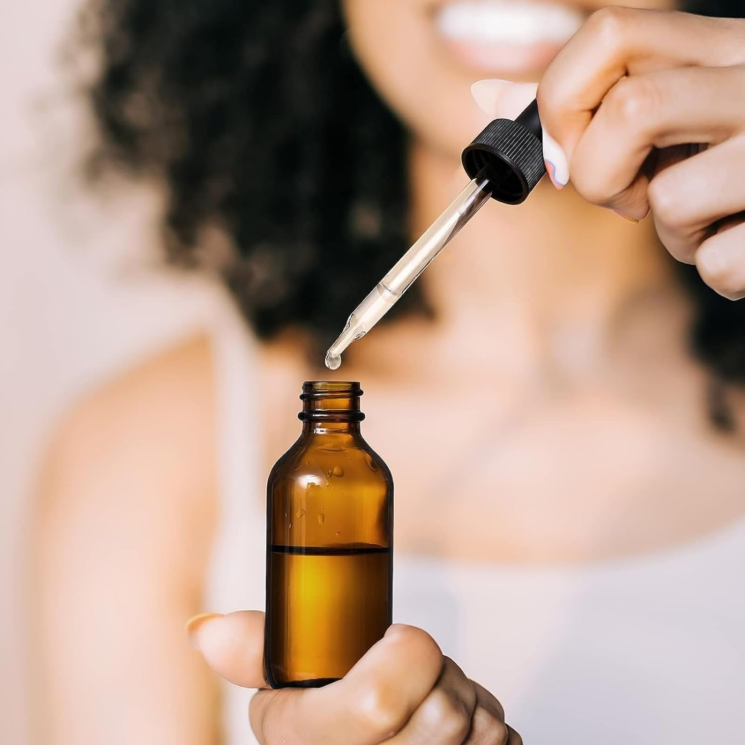 TAVVKE 10 Pack Amber Glass Dropper Bottles - 30Ml / 1Oz Refillable Bottles with Eye Dropper Pipettes - Empty Tincture Bottles for Essential Oil Blends, Perfumes, Aromatherapy and Chemistry Lab image number 5