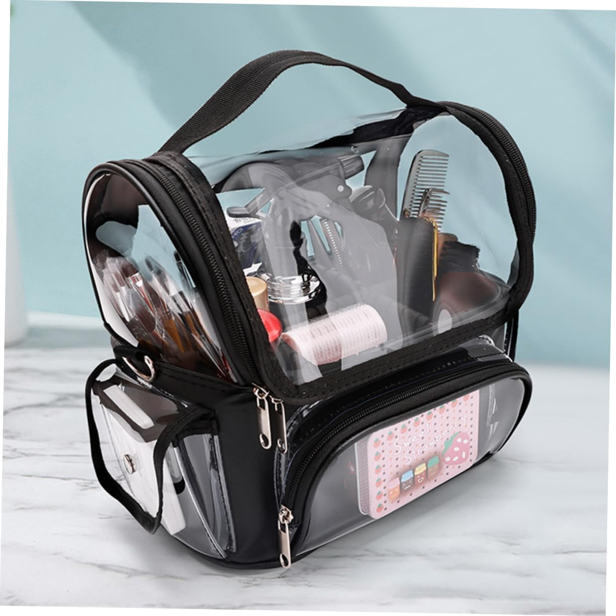 OATIPHO Tool Box Bag Large Capacity Makeup Case for Hairstylist Barber Travel Bag Zipper Organizer for Hair Tools and Supplies for Travel Organiser image number 4