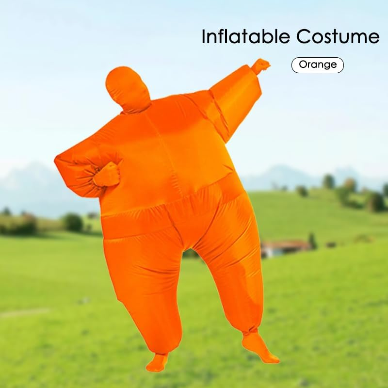Leona Co Fan Operated Inflatable Costume Chub Fat Masked Full Body Suit Halloween Christmas Costumes Fancy Blow up Dress for Adult image number 2