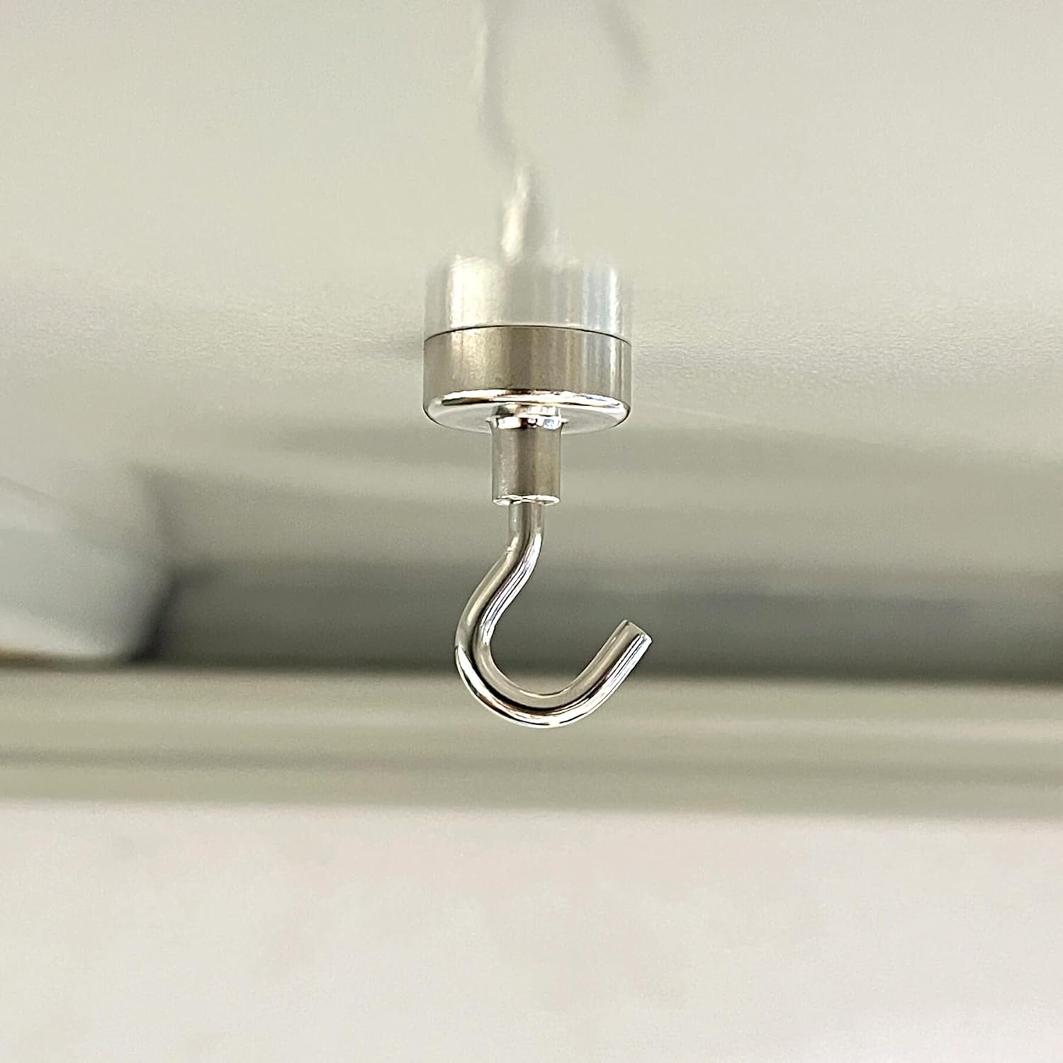 10PCS Magnetic Hooks, Neodymium Magnets with Hooks for Refrigerator, Strong Magnet Hooks for Hanging, Magnetic Hanger for Kitchen, Cruise, Workplace (Silver) image number 5