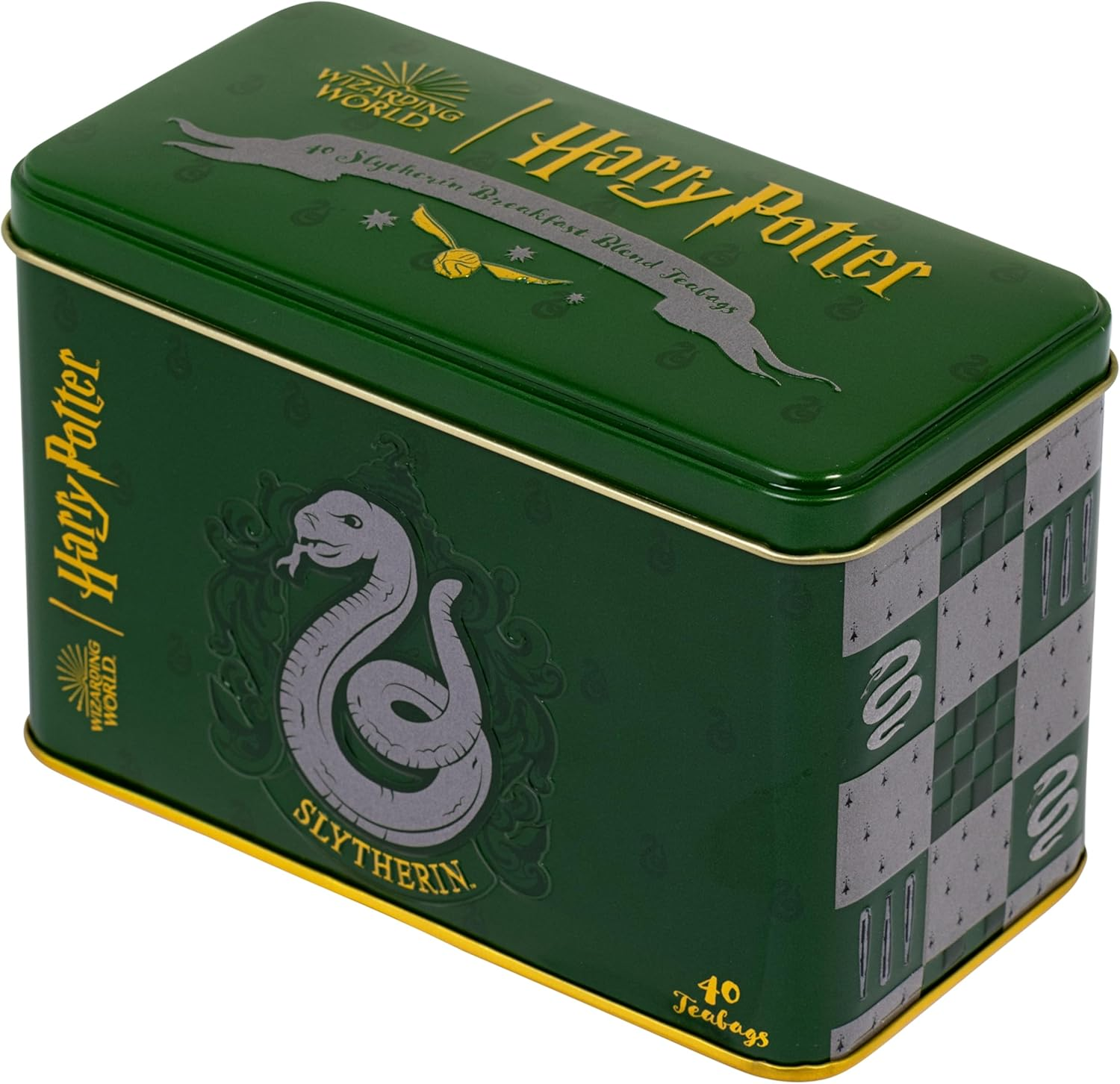 New English Teas Harry Potter Slytherin Crest Tea Tin with 40 English Breakfast Teabags image number 6