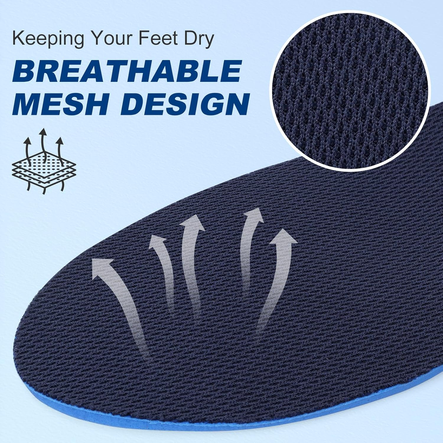 Height Increase Insole Heel Lift Taller Inserts Instant Adjustable Raise the Height with Comfortable Breathable and Reduces Foot Pressure for Women and Men (L, 2.3 Cm) image number 5