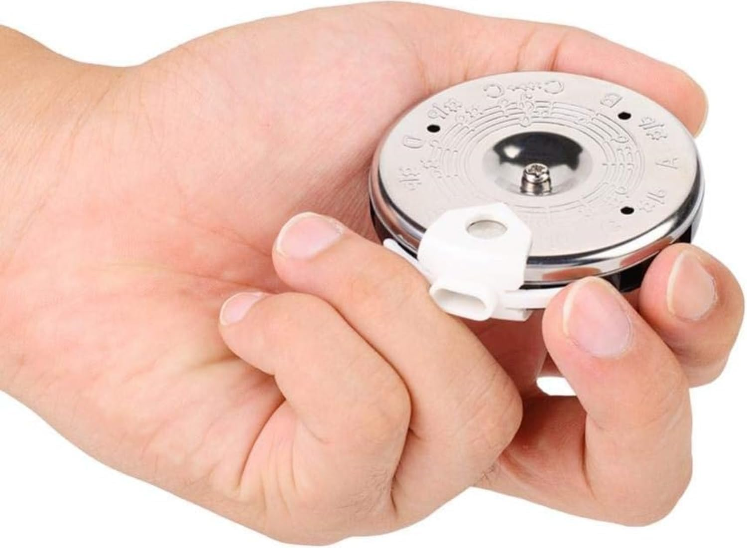 13 Tone Pitch Pipe Tuner C-C Pitch Pipe Tuning Devices Circular Pitch Pipe Tuner Chromatic Pitch Tuner for Violin Ukulele Guitar Mandolin Banjo Bass ，Sensitive Chromatic 13 Pitch Pipe Tuner image number 4