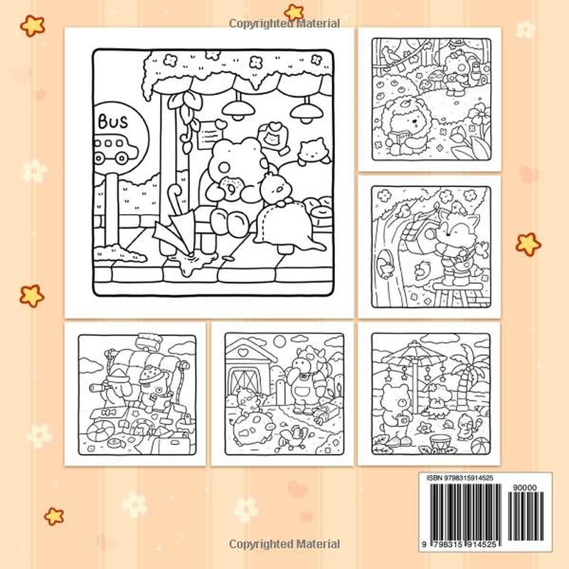 Little Cuddles: Coloring Book for Adults and Teens Featuring Cute Animal Friends for Relaxation image number 2