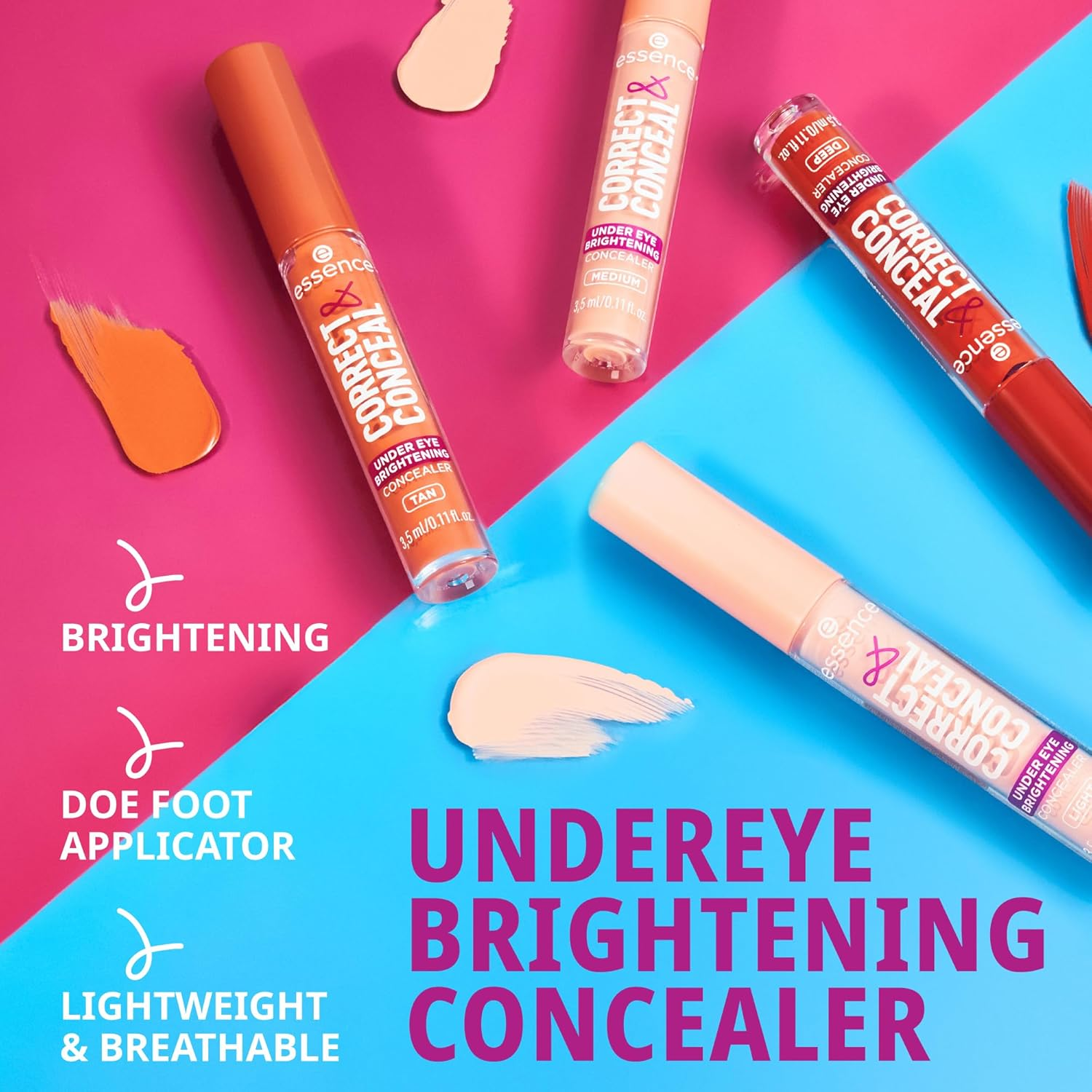 Essence CORRECT & CONCEAL under Eye Brightening Concealer 10 Light