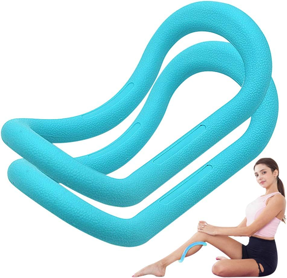 Sunsign 2 Pack Adjustable Soft Yoga Ring Pilates Ring Fitness Ring Full Body Toning Fitness Circle Great for Shoulder Back Arm Leg Pain Green image number 5