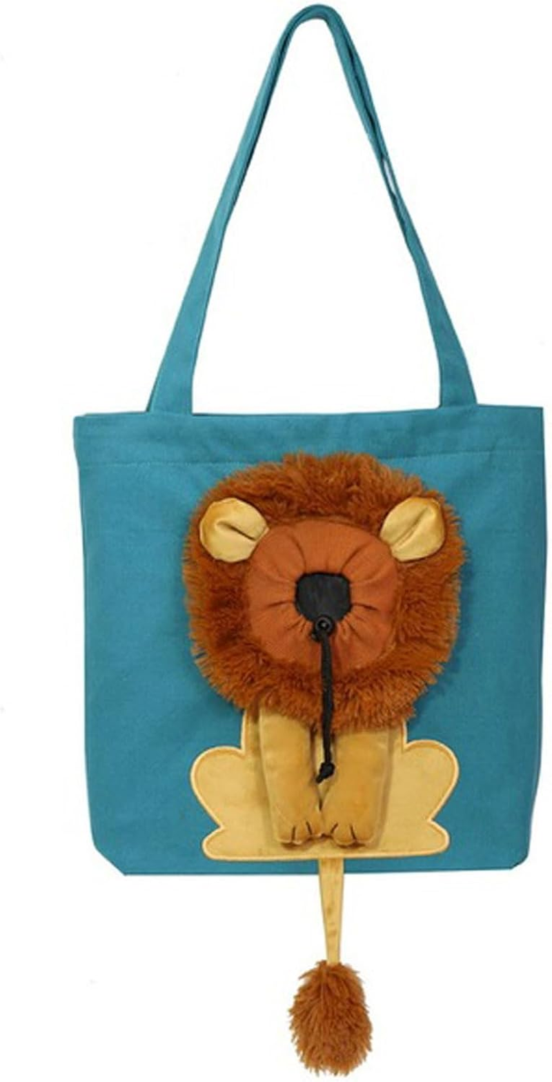 Portable Cat Puppy Bag Dog Pouch Shoulder Carry Tote Pet Shoulder Bags Single Drawstring Opening Carrying Bag Travel Tote for Doggy Doggie Yorkie for Puppies Medium Cats image number 5