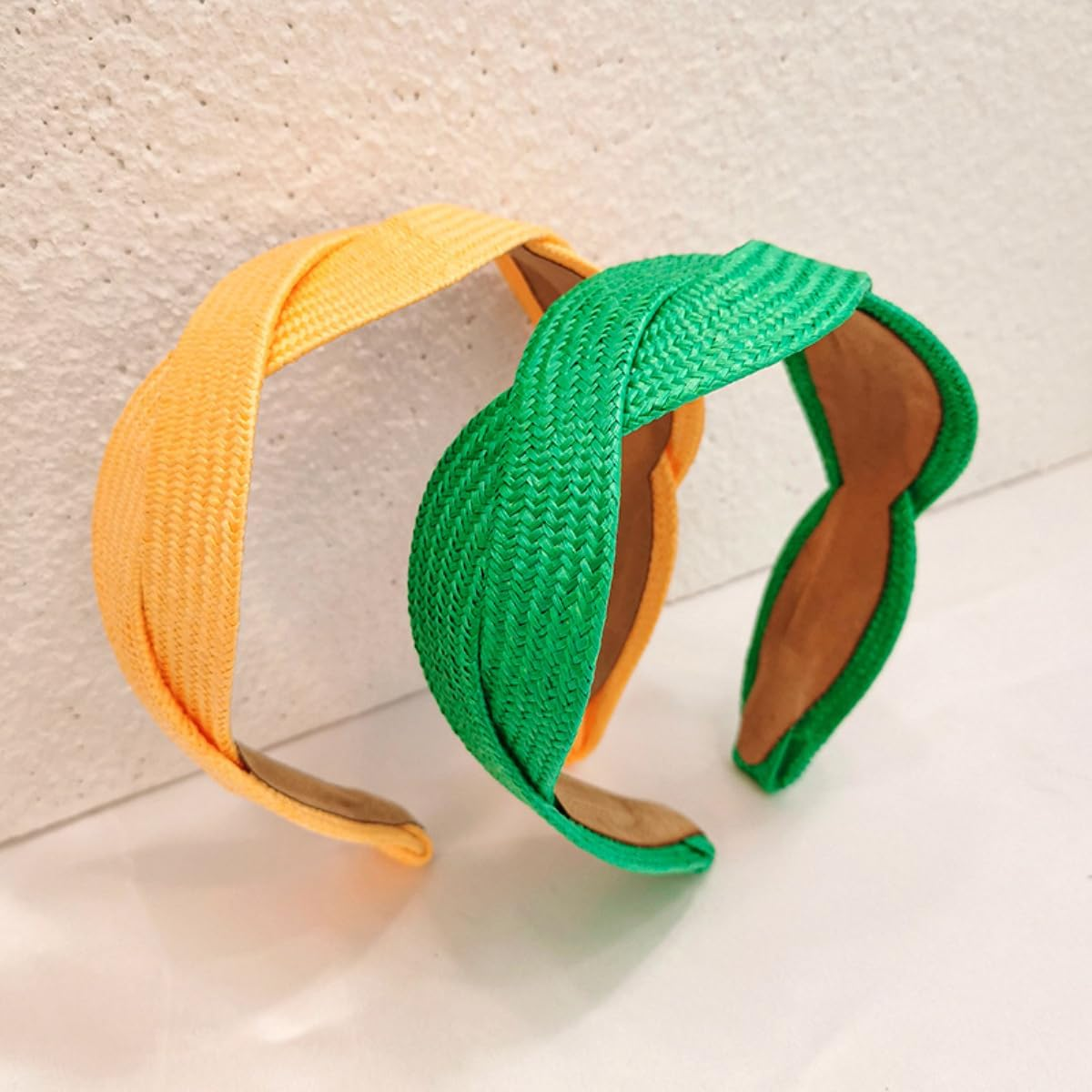 Whakano Hair Bands for Women, Wide Fashion Headband, Boho Headband, Wide Headband, Straw Hair Band for Women and Girls, Wedding, Birthday, Party, Holiday, Yoga, Royal Blue image number 6