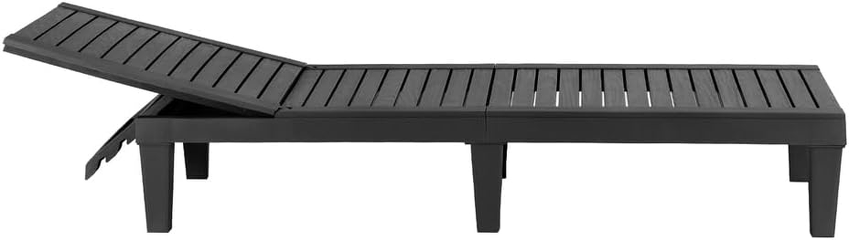 Gardeon Sun Lounge Adjustable Recliner Patio Outdoor Furniture Lightweight Black image number 5