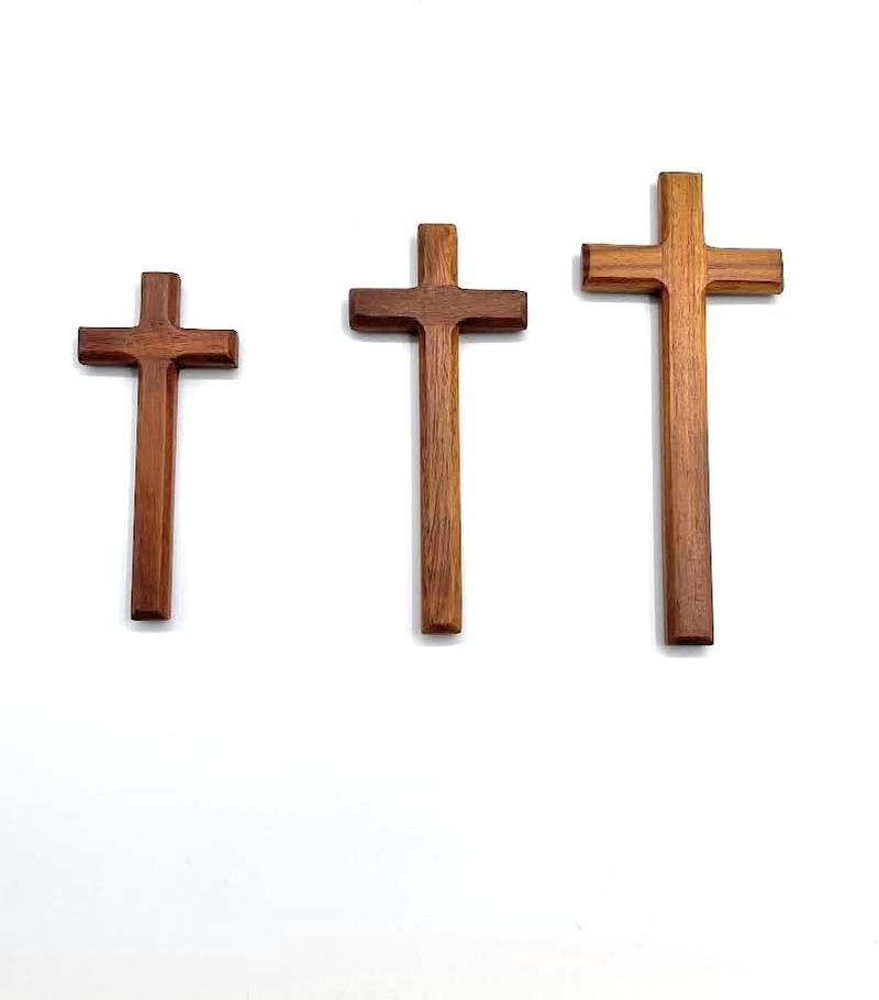 St John the Baptist Orthodox Brotherhood Simple and Solid Wooden Hand Cross &ndash; Small Size (Small)