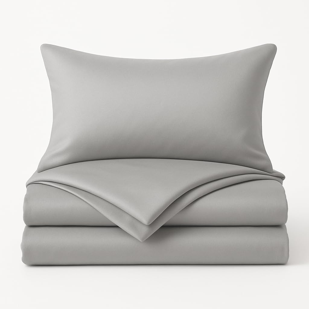 Hydrosnooze 100% Bamboo Viscose 4PCS Cooling Sheet Set: Silk-Like Softness Breathable Comfort for Hot Sleepers, Includes 1 Fitted Sheet, 1 Flat Sheet, 2 Pillowcases, King, Champagne