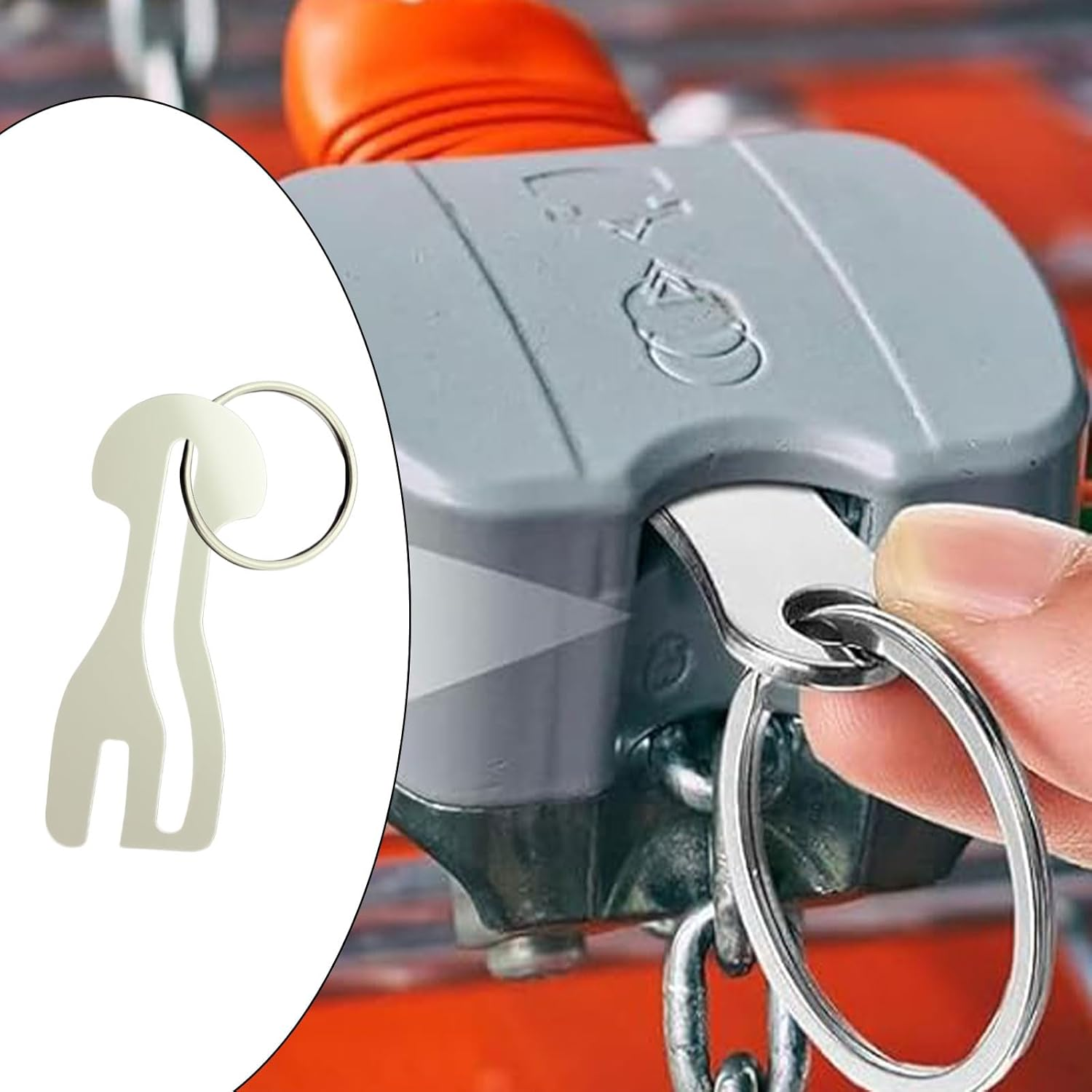 10 Pcs Shopping Trolley Keys, Shopping Cart Key, Trolly Token, Portable Token with Aluminum Key Ringsuitable for Supermarket and Convenience Store Unlocking image number 2