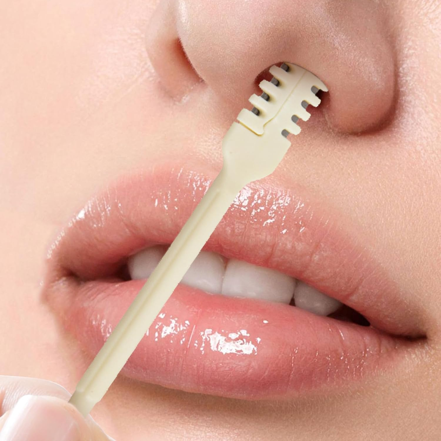 EKIND 5 Pcs Double-Sided Nose Hair Trimmer, 2-In-1 Manual Nose Hair Cutter with Ear Picker, Nostril Hair Remover Tool,Portable and Convenient, Washable, Head Nose Hair Cutter, Tail Ear Picker image number 4