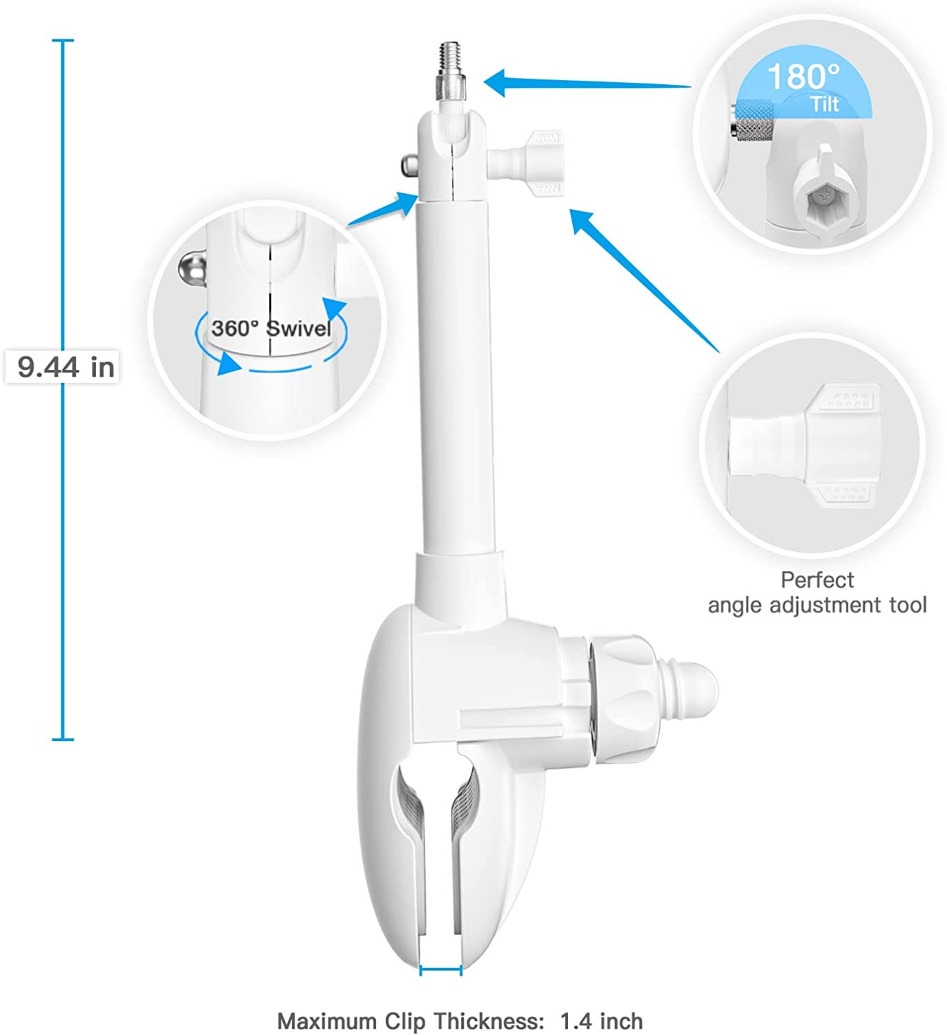 HOLACA Baby Monitor Mount for Vtech VM5463/RM5764HD/RM5864HD/RM7764HD/BM3800/BM4700/BM5600/BM5700 Baby Monitor Universal Crib Bracket Holder image number 4