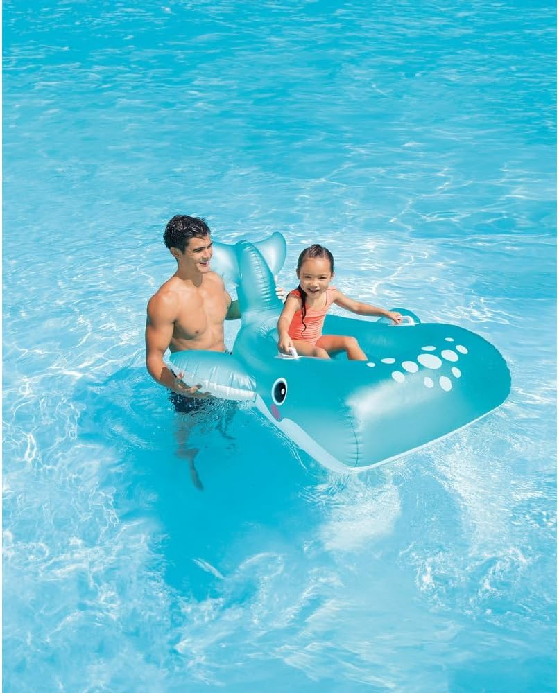 Intex Whale Pool Inflatable Ride-On, Blue, 1.68 M X 1.4 M image number 2