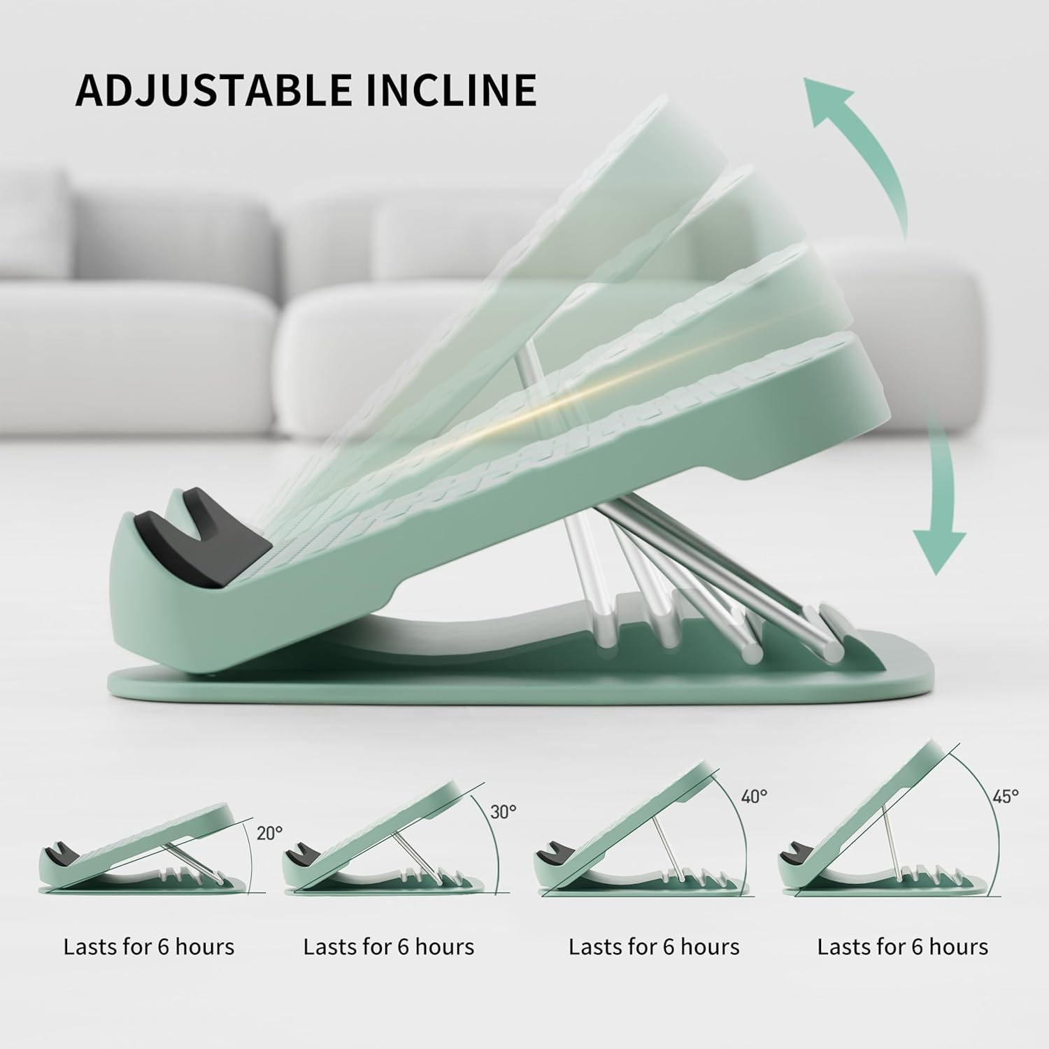 PROIRON Slant Board for Calf-Stretching - 4-Level Adjustable Incline Board with 8Mm Thick Foot Guard Plate, Stretch Board for Knees Ankle Heel Feet Leg