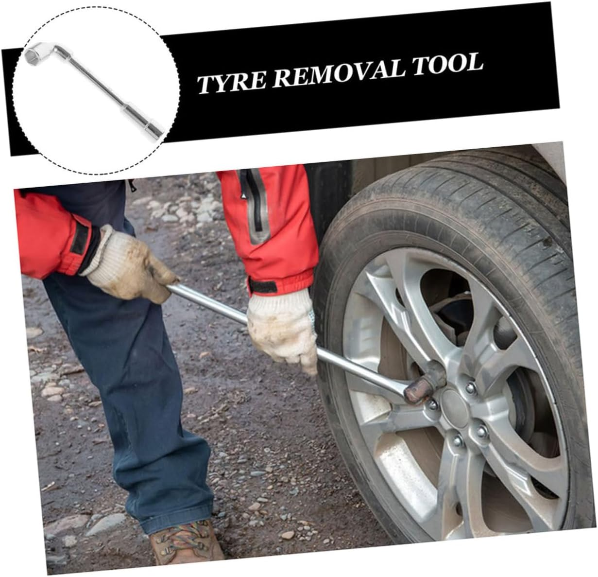 MOLUCKFU Shaped Wrench Ergonomic Tire Valve Tool for Efficient Tire Changes Design for Automotive Repairs Comfortable Grip for Easy Use image number 1