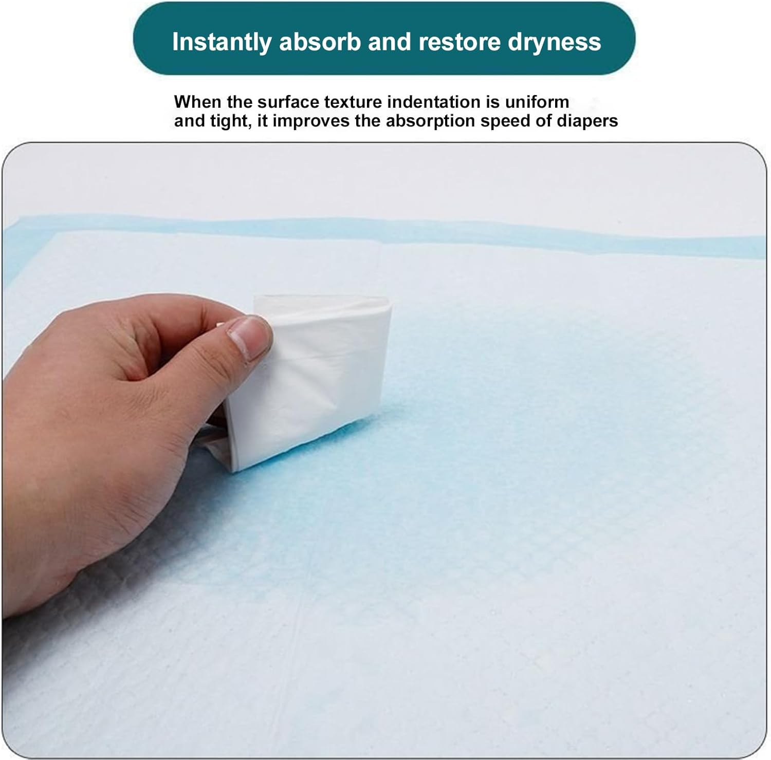 Changing Table Pads, 100Pcs Waterproof Baby Diaper Changing Pad, Multiple Layer Breathable under Napkin Leak-Proof Adult Chucks for Adult Child Baby Pets, 13X18 Inches image number 6