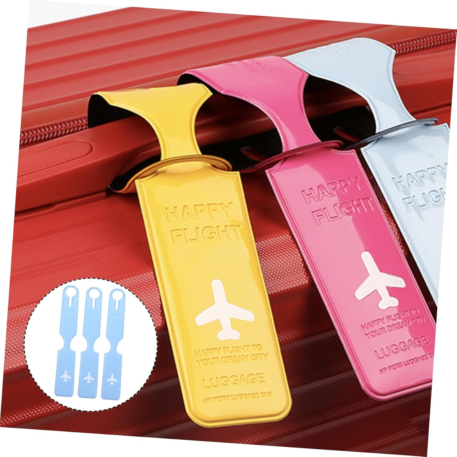 CONGARTENO 6Pcs Luggage Tracker Baggage Tag Travel Suitcase Tag Id Labels Portable image number 2