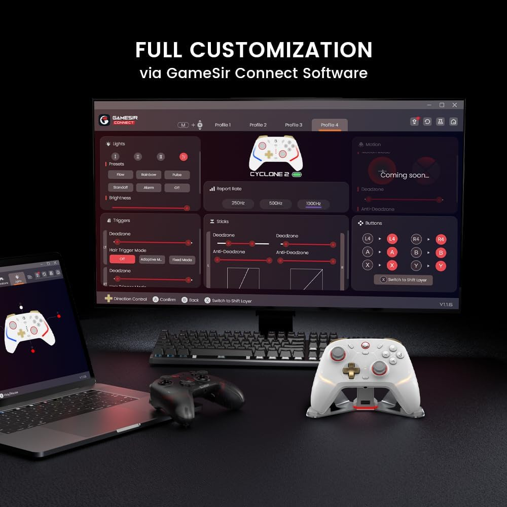 Gamesir Cyclone 2 Multiplatform Controller Bundle Edition Black (Cyclone 2 BDL BK) image number 6