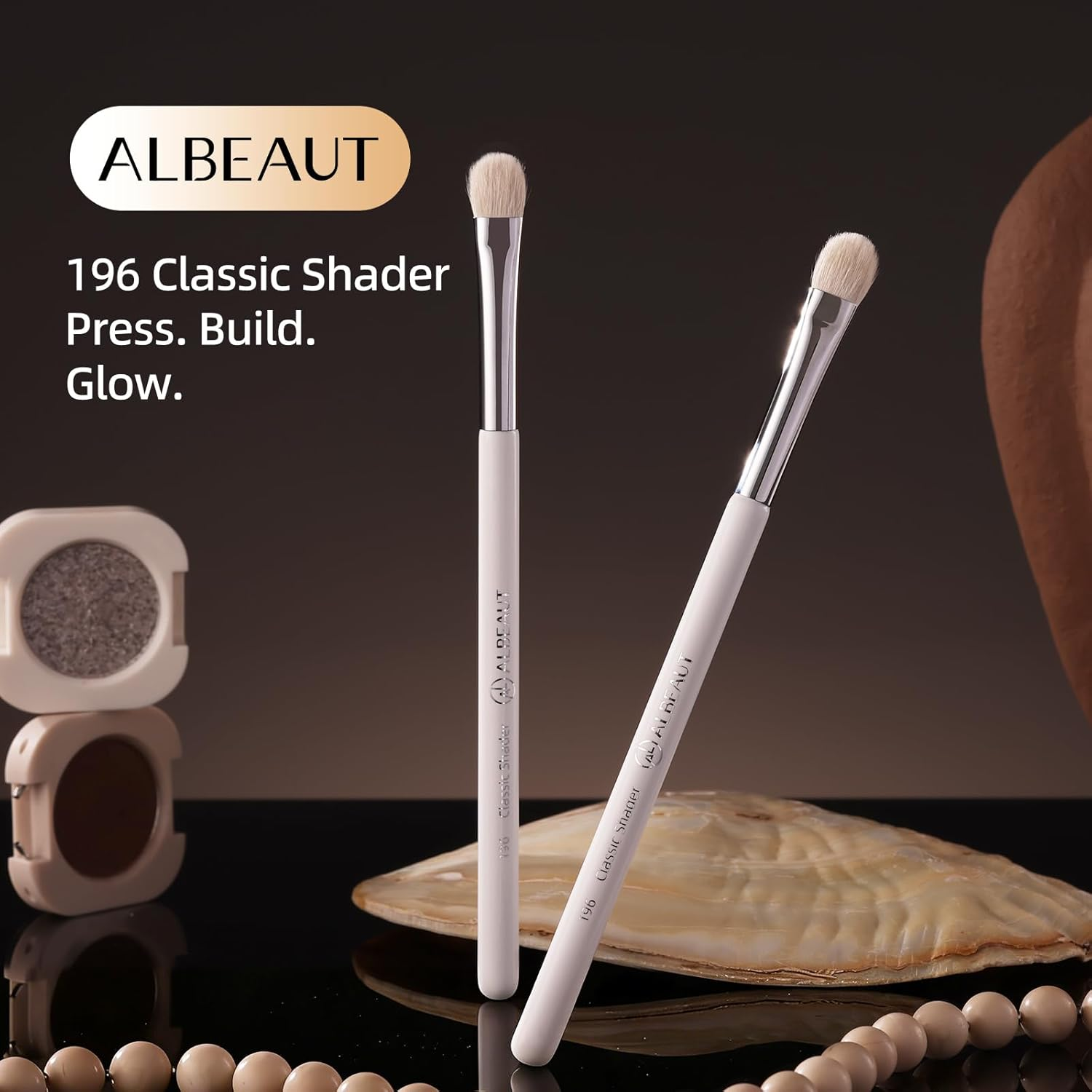 Albeaut Eye Shadow Brush for Shading, Dense & Soft Eyeshadow Applicators for Smokey Eyes Makeup, Powder Eye Shadow Blender (196 Classic Shader) image number 5