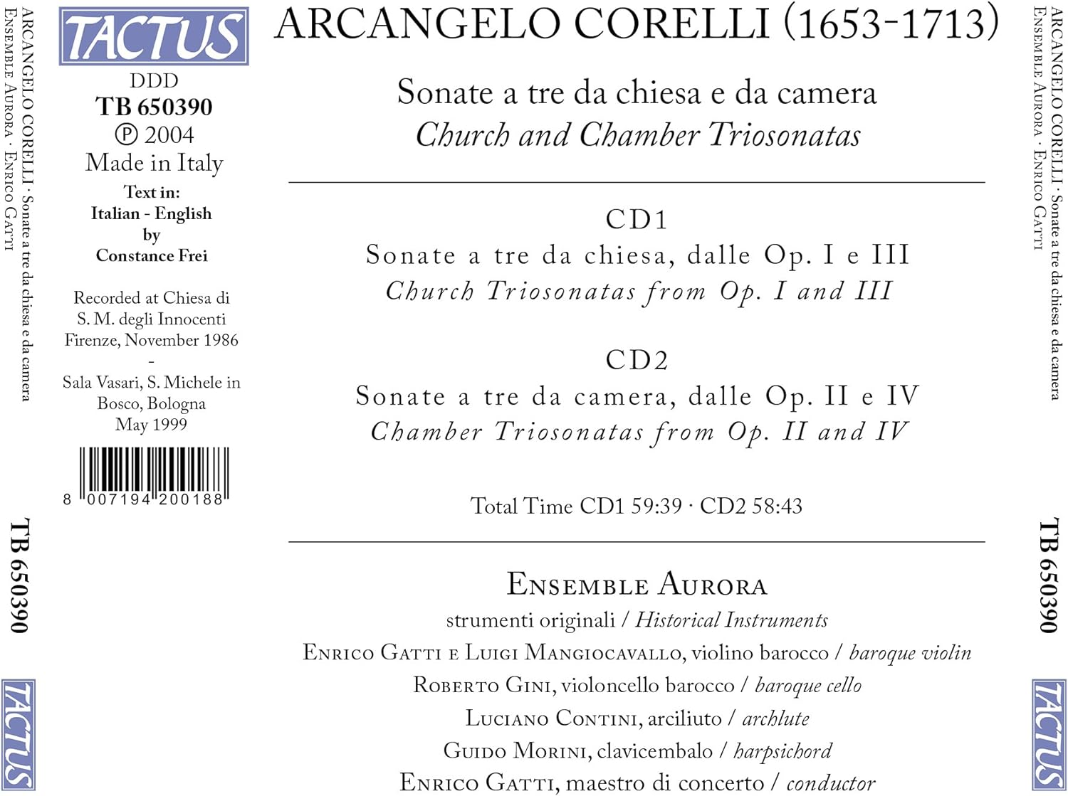 Corelli Sonate a Tre Da Chies image number 1