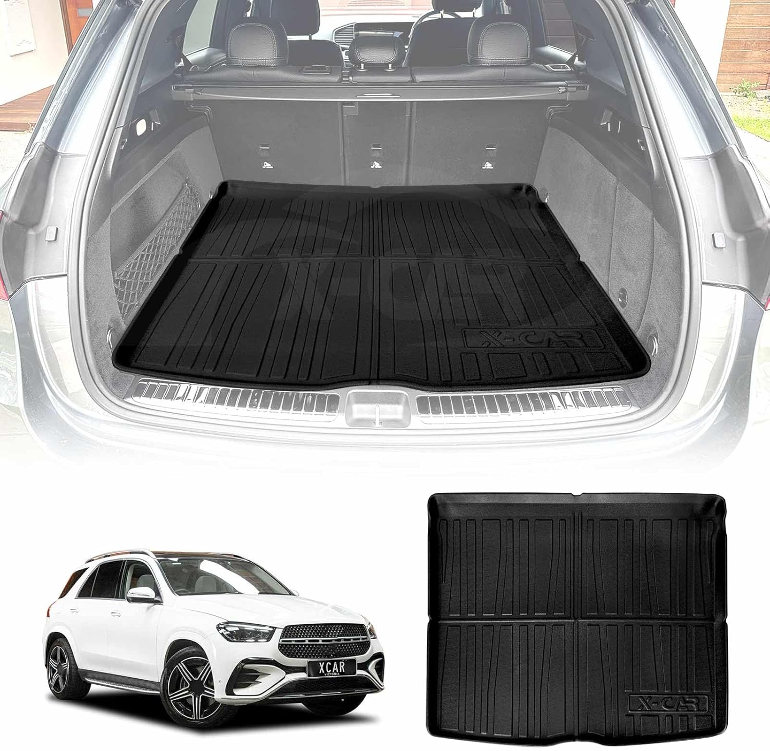 X-CAR Boot Liner Compatible with Mercedes-Benz GLE 2018-2025 Heavy Duty Trunk Cargo Mat Luggage Tray Car Accessories image number 1