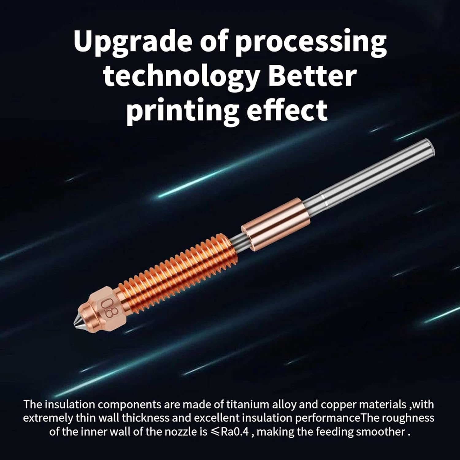 Speedy 3D Printer K1 Ceramic Hotend Kit with Quick Swap Nozzle,High Flowrate Integrated Extruder Replacement for High Speed Printing image number 1