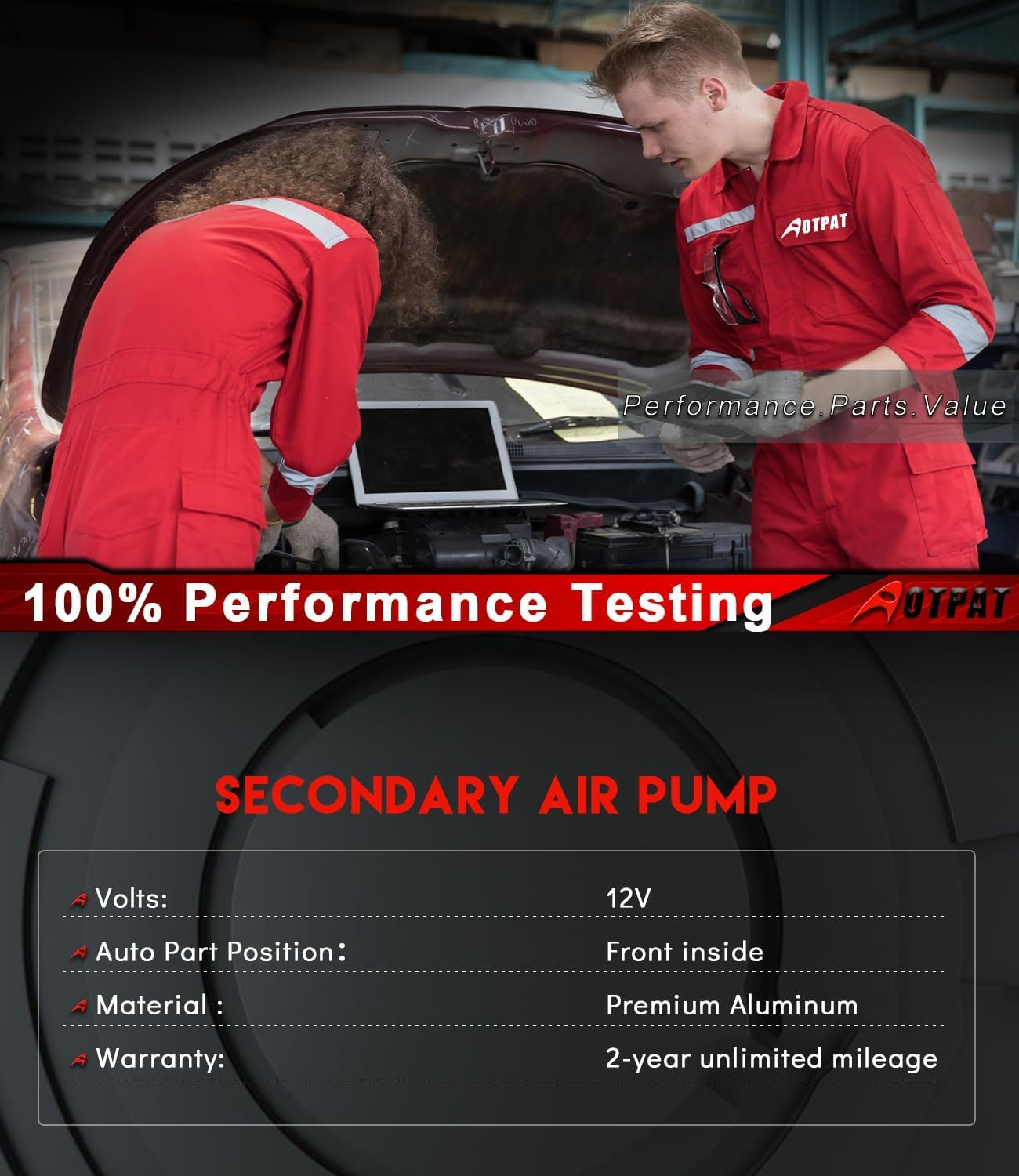 Secondary Air Injection Pump For:-Mercedes Benz C320 2001-2005 C240 C280 E430 E500 G55 ML350 ML430 ML500 S500 AMG 1998 1999 2000 2001 2002 2003 2004 2005 2006 2007 2008, 05098830AA 0001403785 image number 2