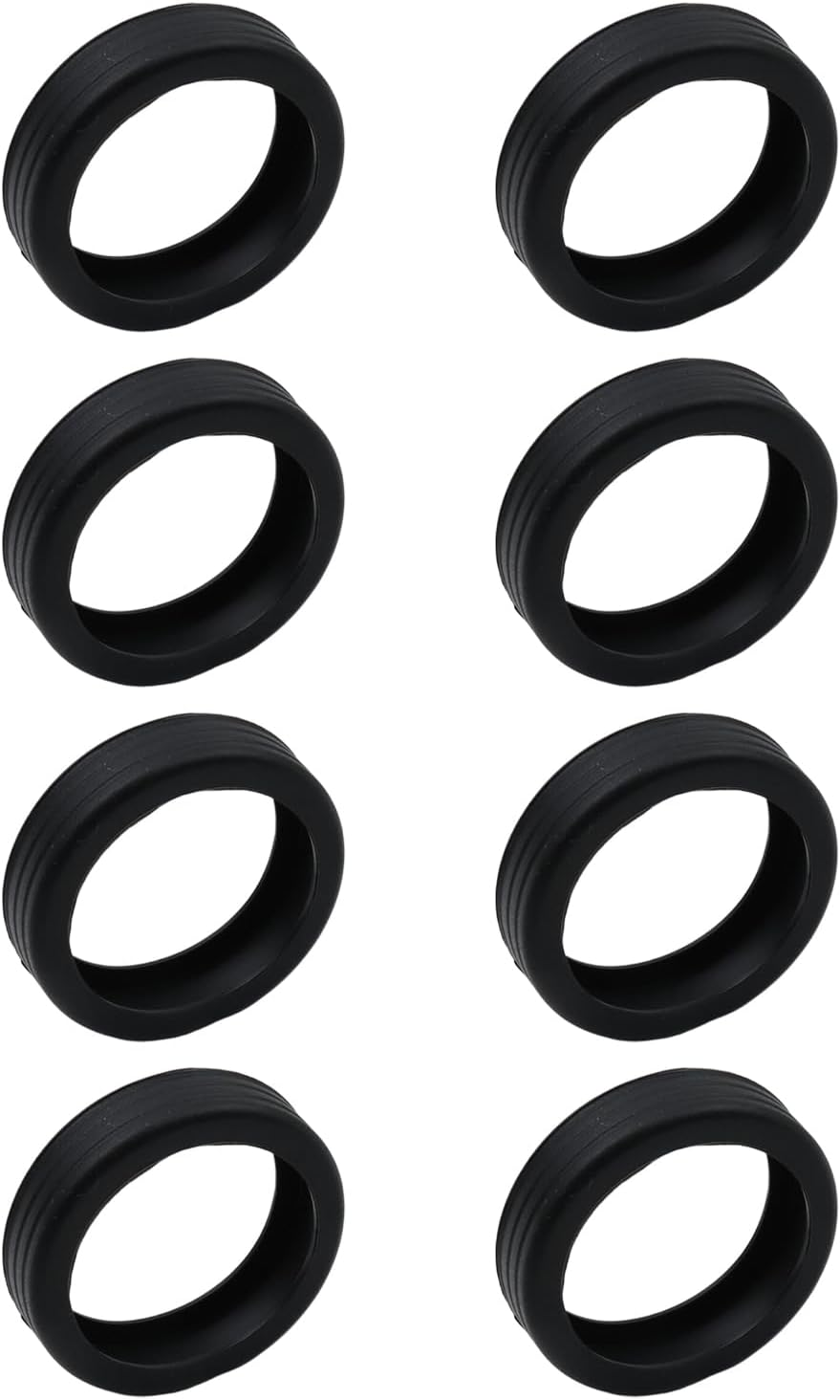 HEVSTIL 8PCS Luggage Wheel Covers, Luggage Wheel Silent Protector Covers, Silicone Suitcase Wheel Cover,Wheel All-Inclusive Silicone Protective Covers for Most 8-Spinner Wheels Luggage Sets,Black image number 2